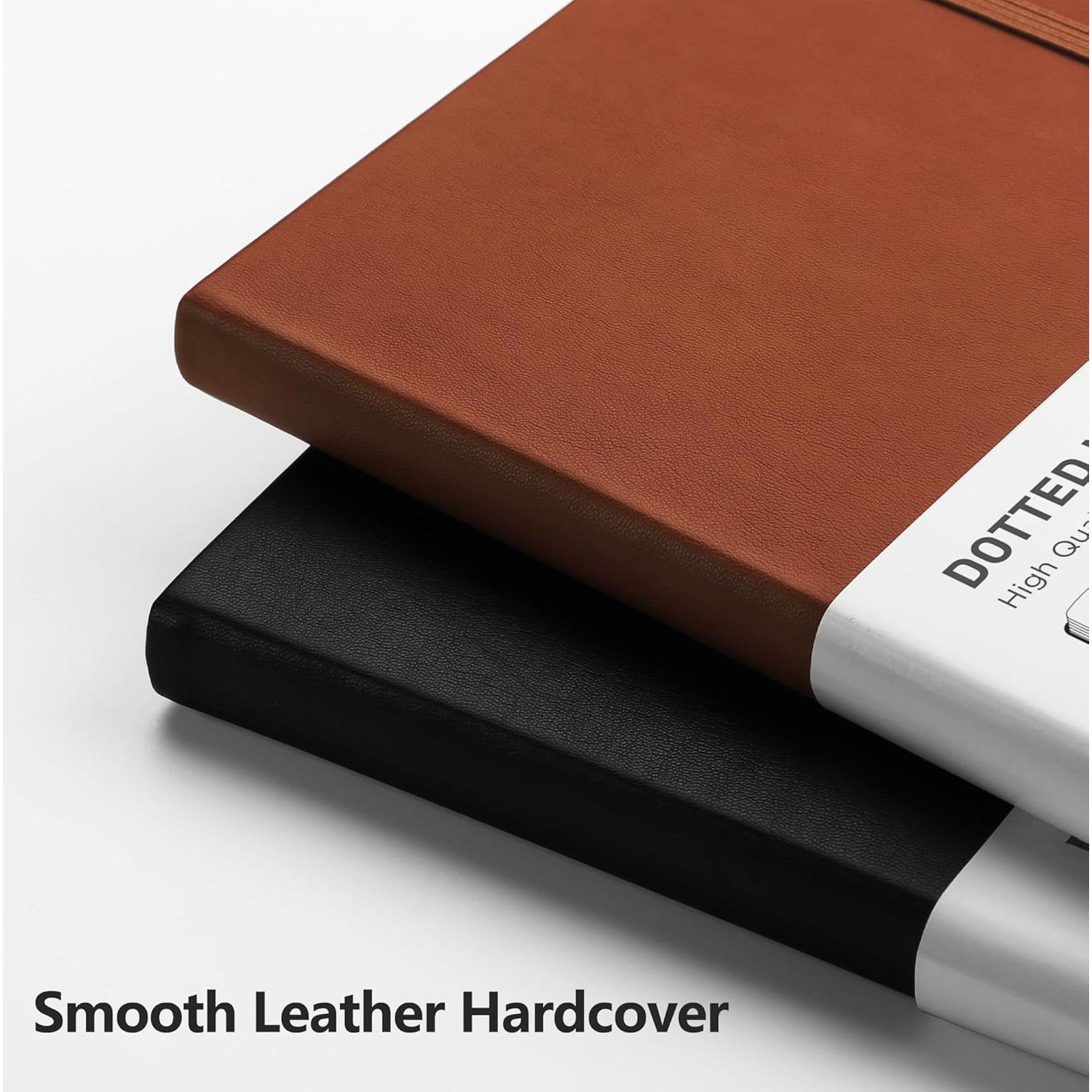 Cuaderno de Puntos RETTACY A5 Tapa Dura Cuero 192 Páginas