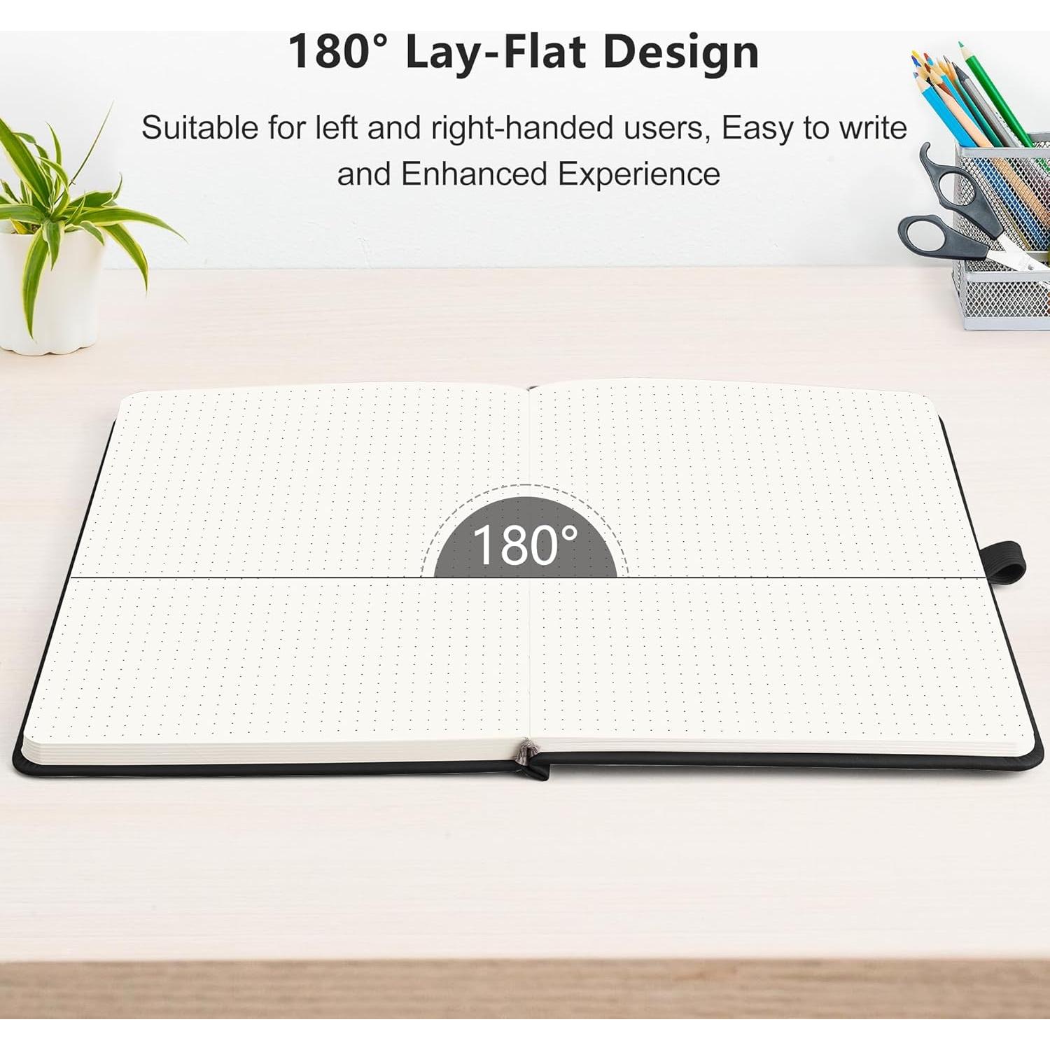 Cuaderno de Puntos RETTACY A5 Tapa Dura Cuero 192 Páginas