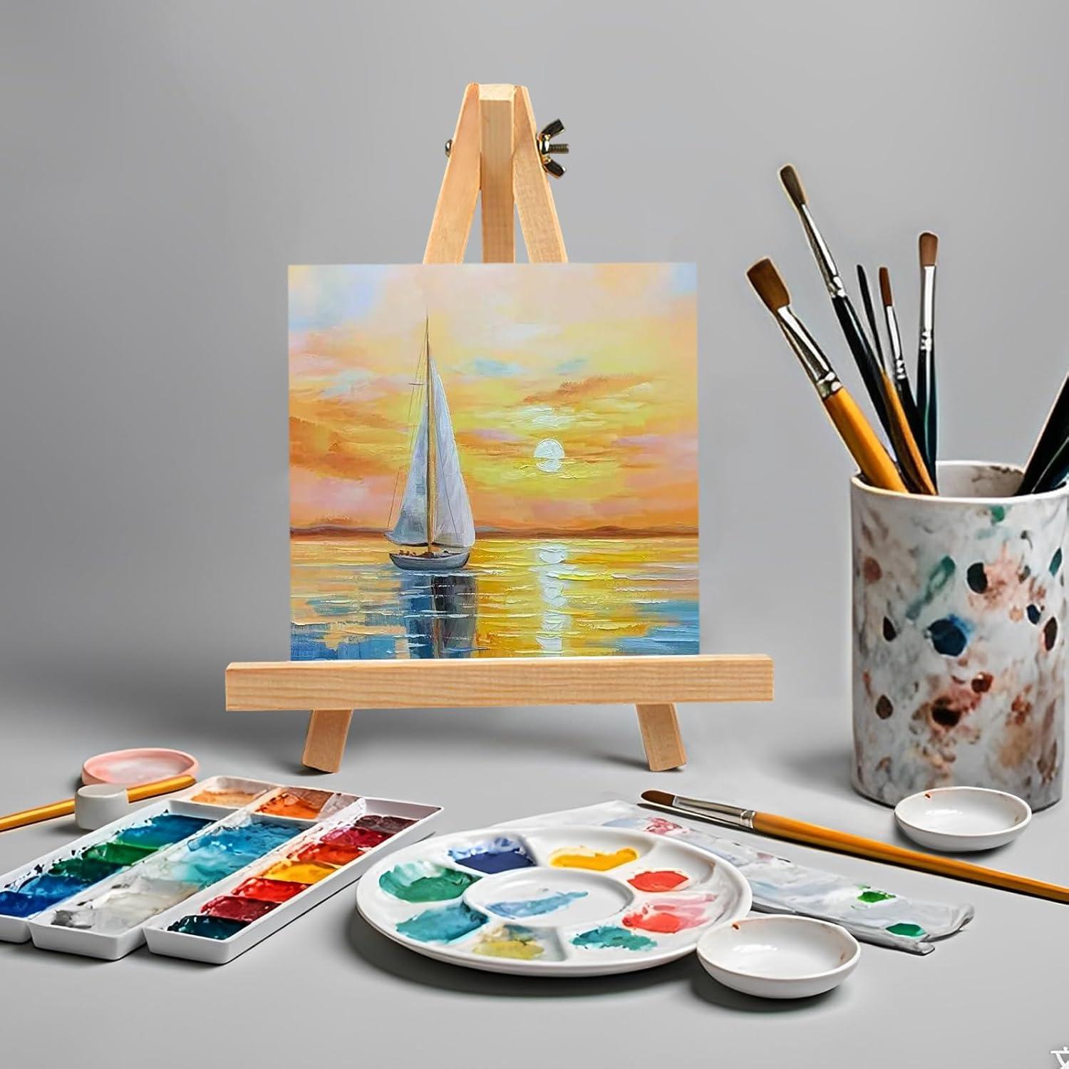 Caballete de Madera en A YOHAWJAN 23cm Paquete de 6