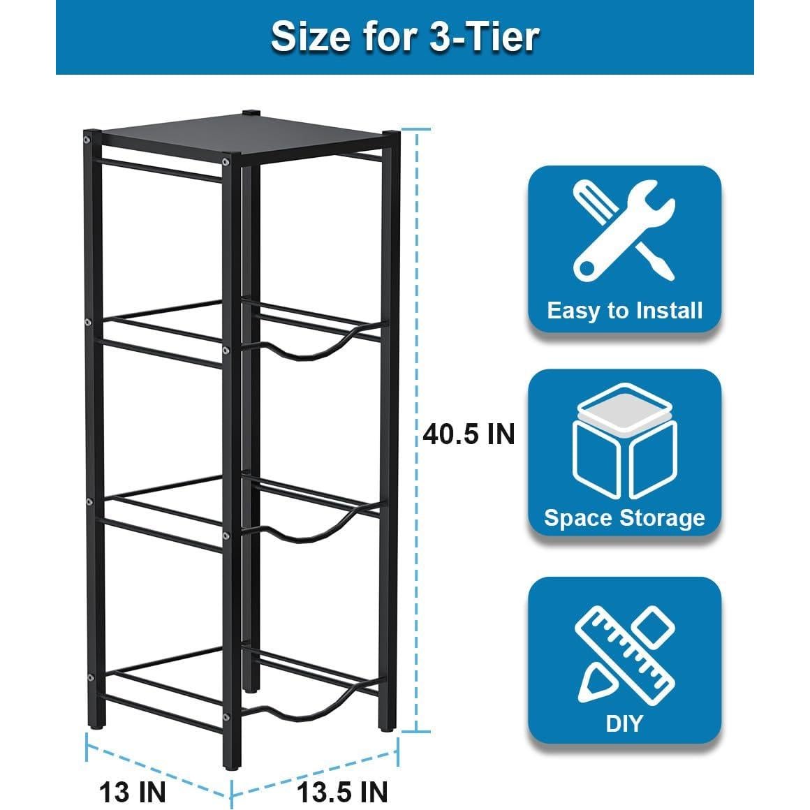Soporte para Jarras de Agua Mocomax 4 Niveles Negro