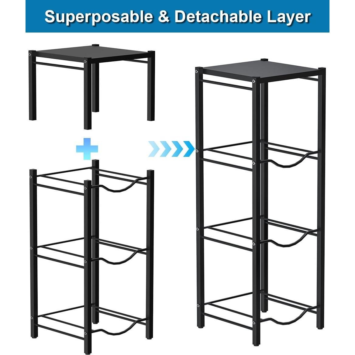 Soporte para Jarras de Agua Mocomax 4 Niveles Negro