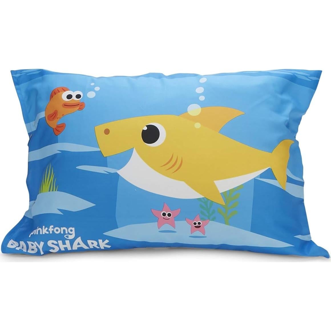 Juego de Cama Baby Shark 4 Piezas Suave y Reversible