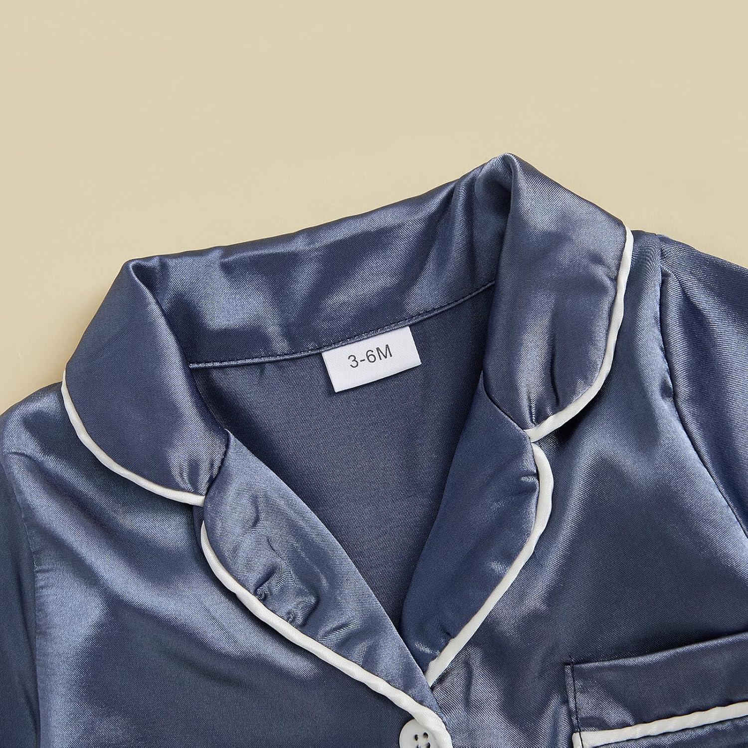 Pijama de Seda Satinada Kuriozud para Niños 0-24 Meses