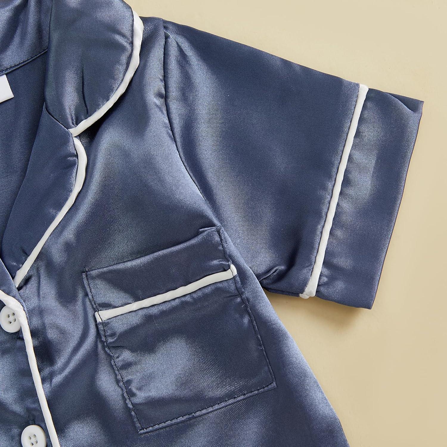 Pijama de Seda Satinada Kuriozud para Niños 0-24 Meses