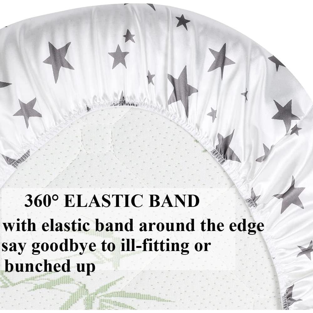 Juego de Sábanas para Cuna 2 Piezas Tcmyyund Satinado 43x81 cm