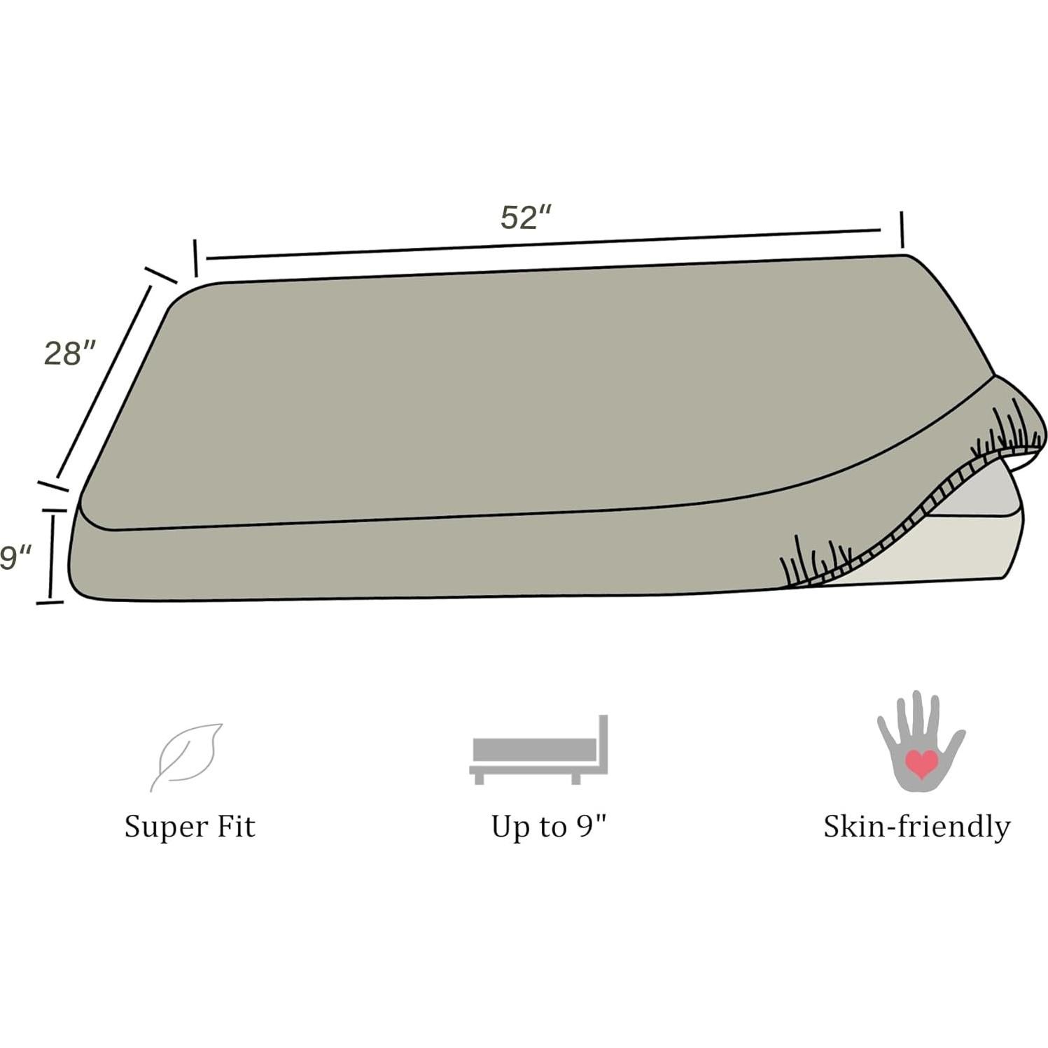 Sábanas de Cuna de Satén Ersmak - 2 Piezas Beige 71x132 cm