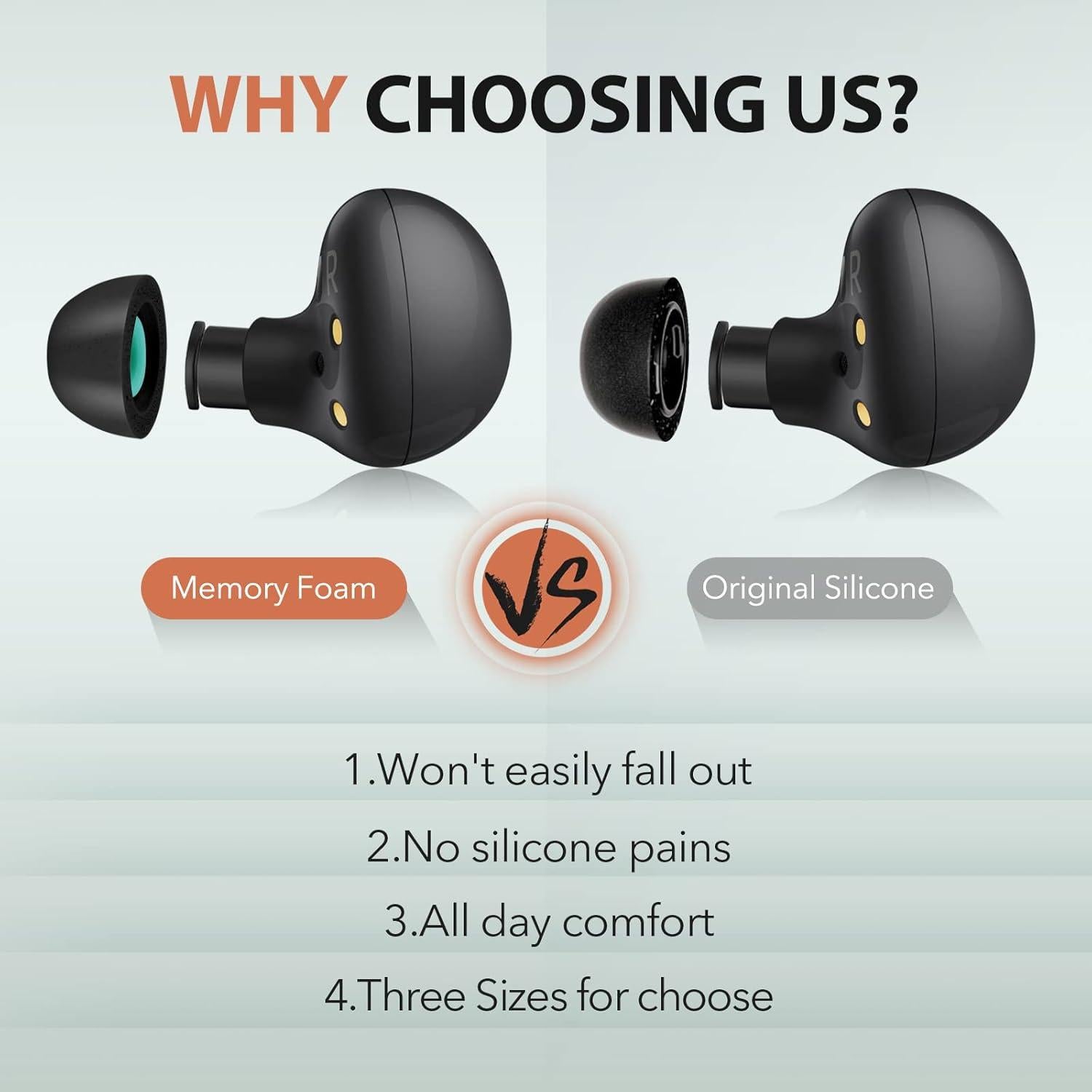 Consejos de Espuma Memoria para Galaxy Buds 2 y Beats - 3 Pares