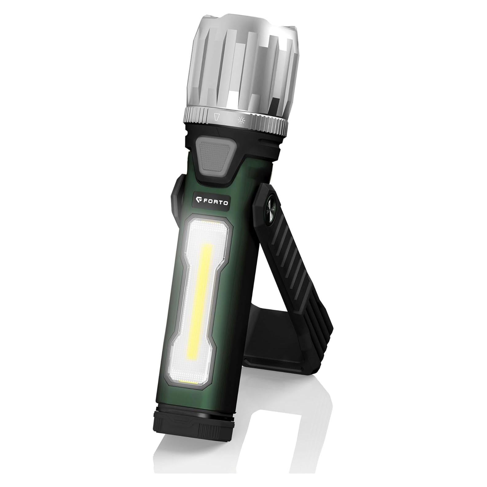 Linterna de Trabajo Recargable FORTO 2000LM IPX8 Verde
