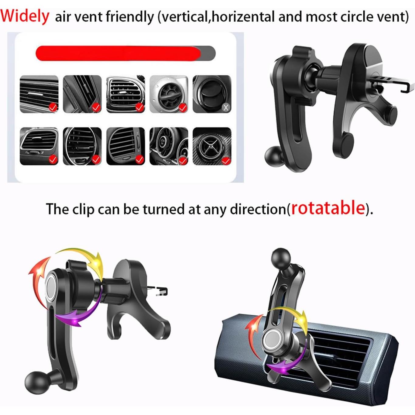 Soporte Cargador Inalámbrico Auto Litchitech 15W Negro