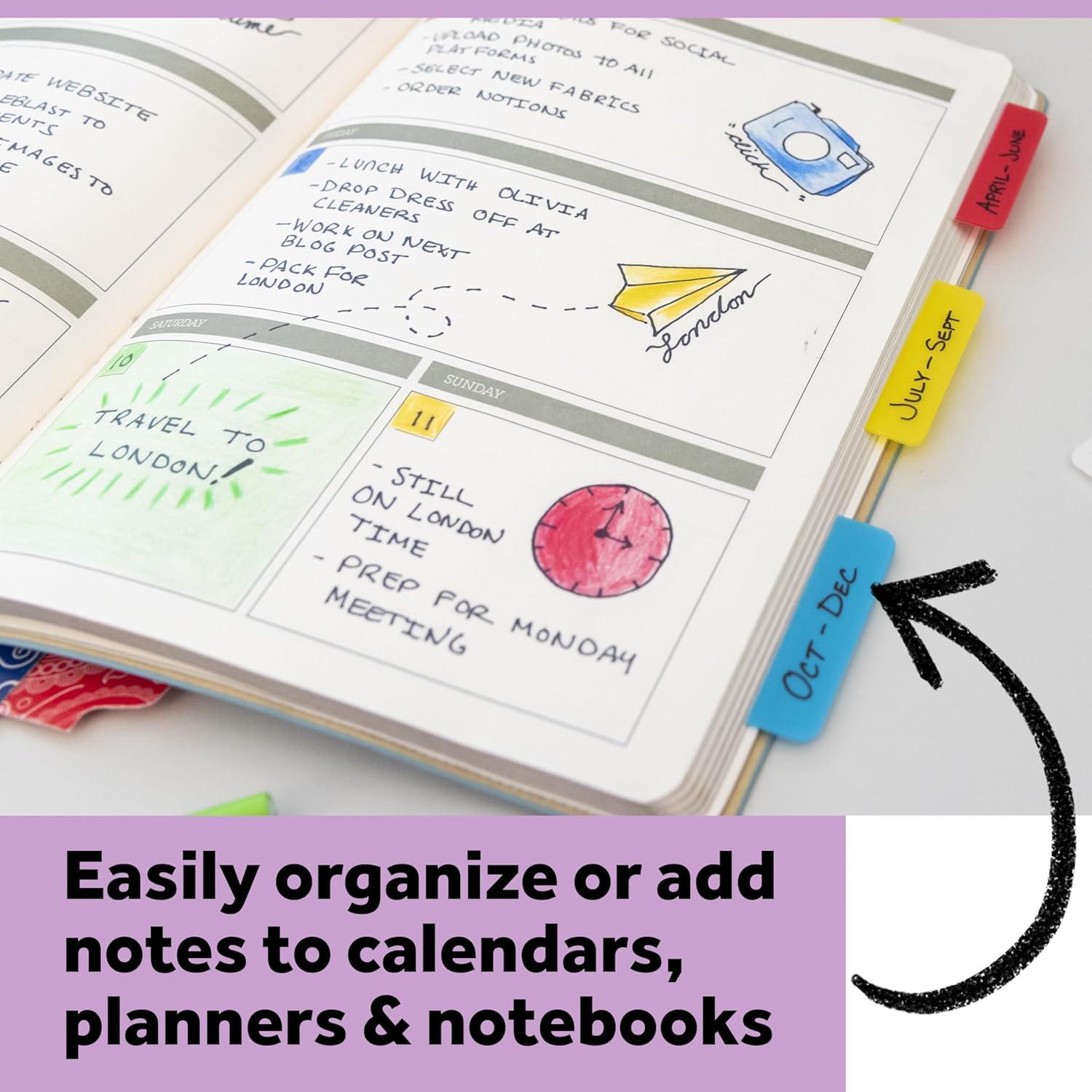 Pestañas Post-it 686L-GBR, 66 Pestañas, Verde, Azul, Rojo