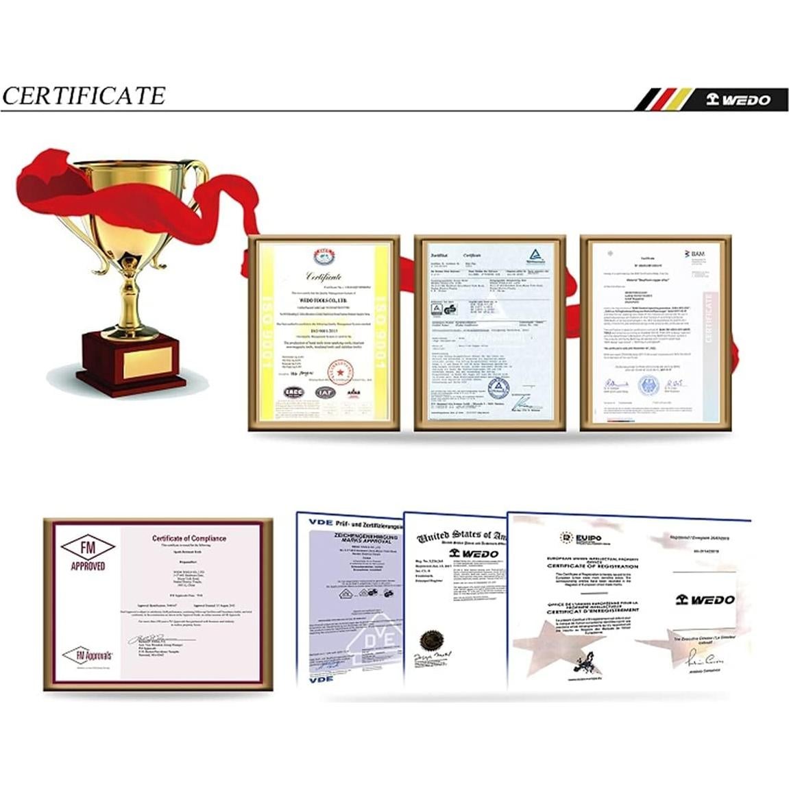 Martillo de Ingeniero WEDO de Titanio 230g, Antimagnético