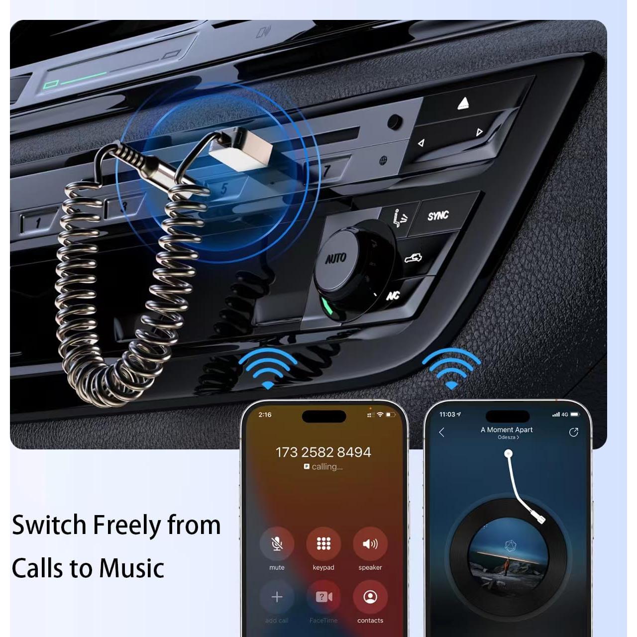 Adaptador Bluetooth 5.3 GLOBELEC USB a 3.5mm con Micrófono