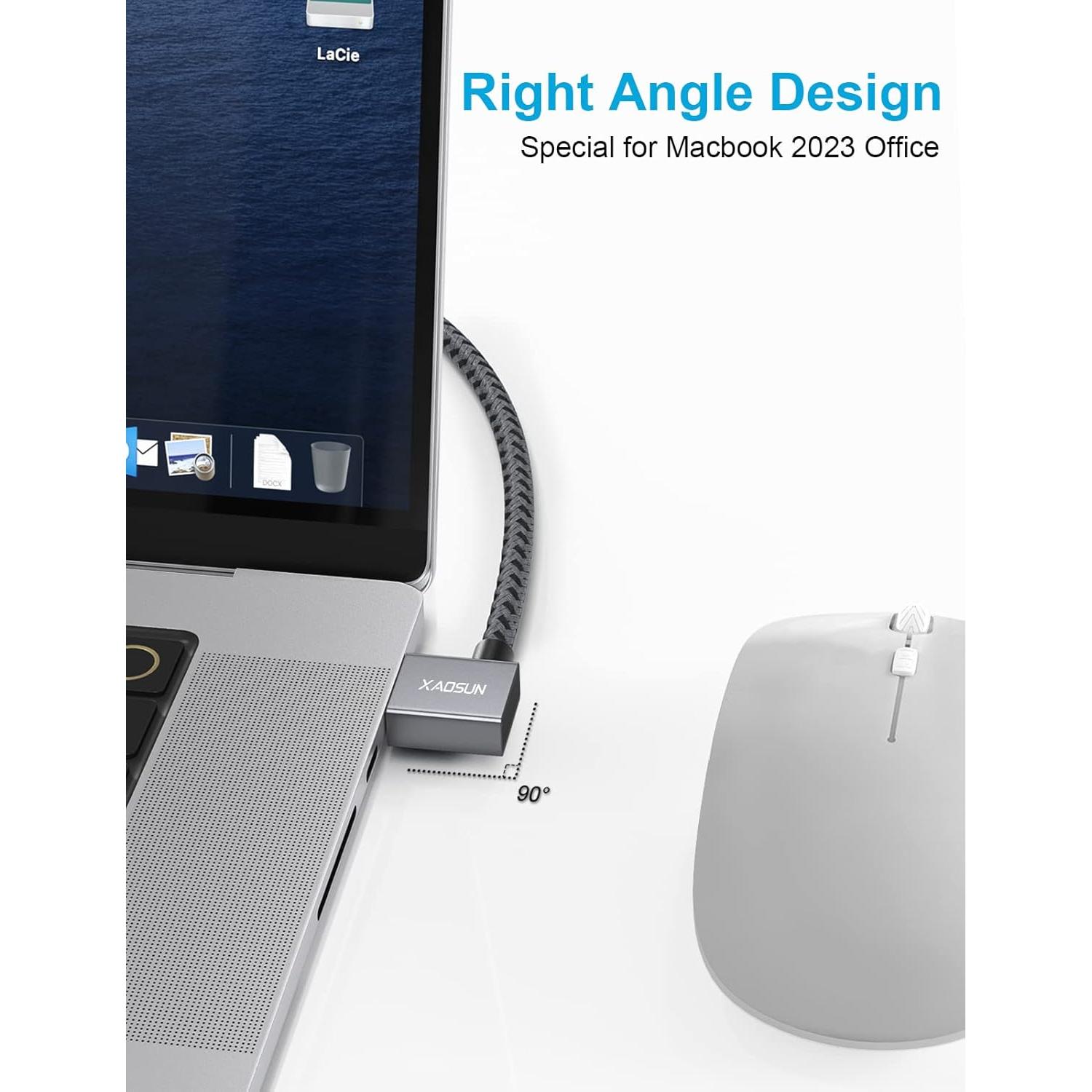 Cable HDMI 2.0 en ángulo recto XAOSUN 2m 4K@60Hz anti-interferencia