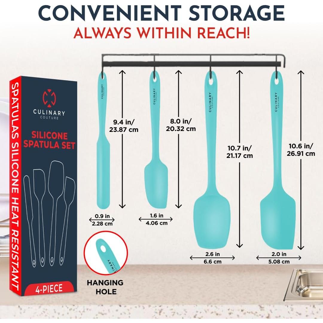 Juego de Espátulas de Silicona Culinary Couture 4 Piezas