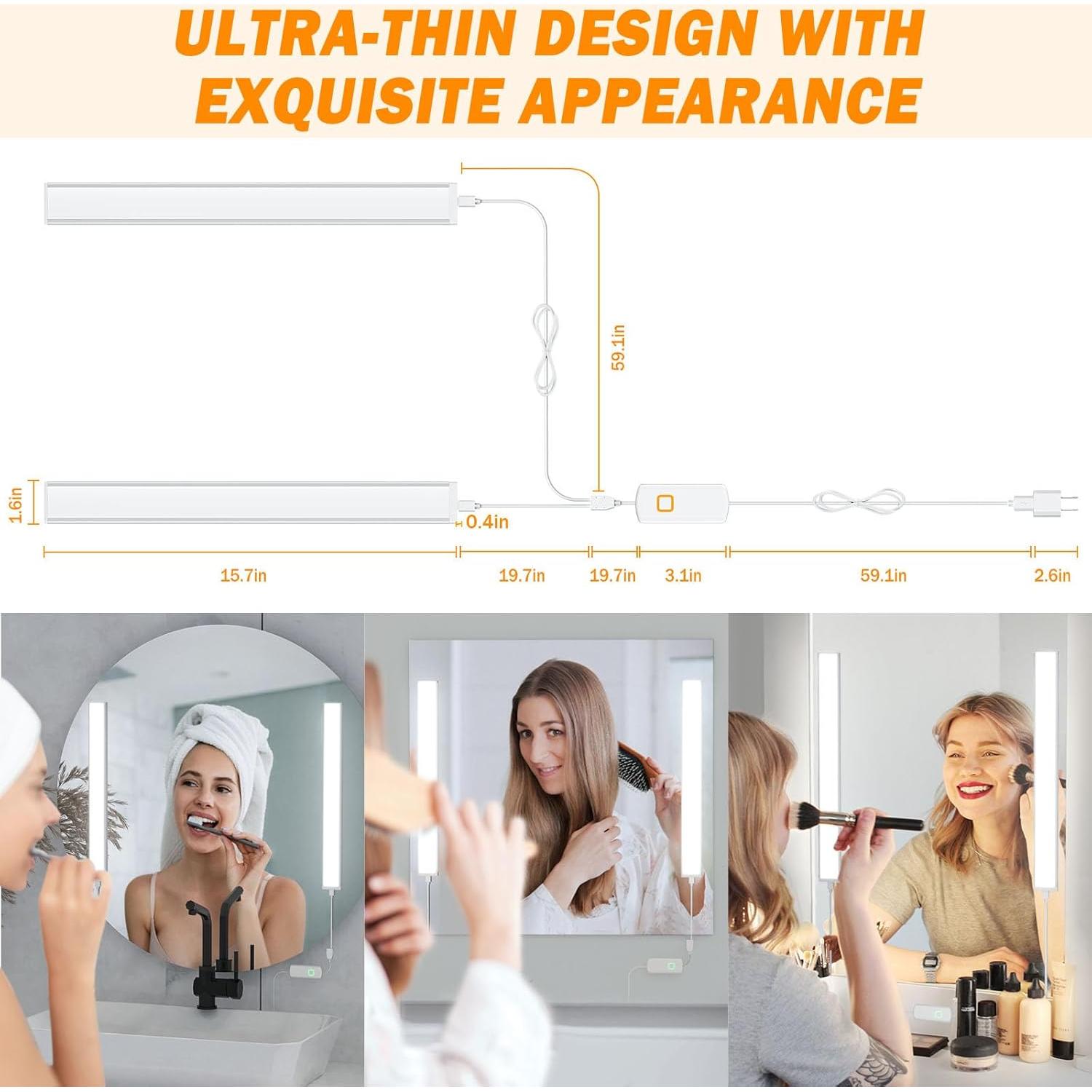 Luz LED de Maquillaje RGH BM101 Regulable USB 5V 32.2cm