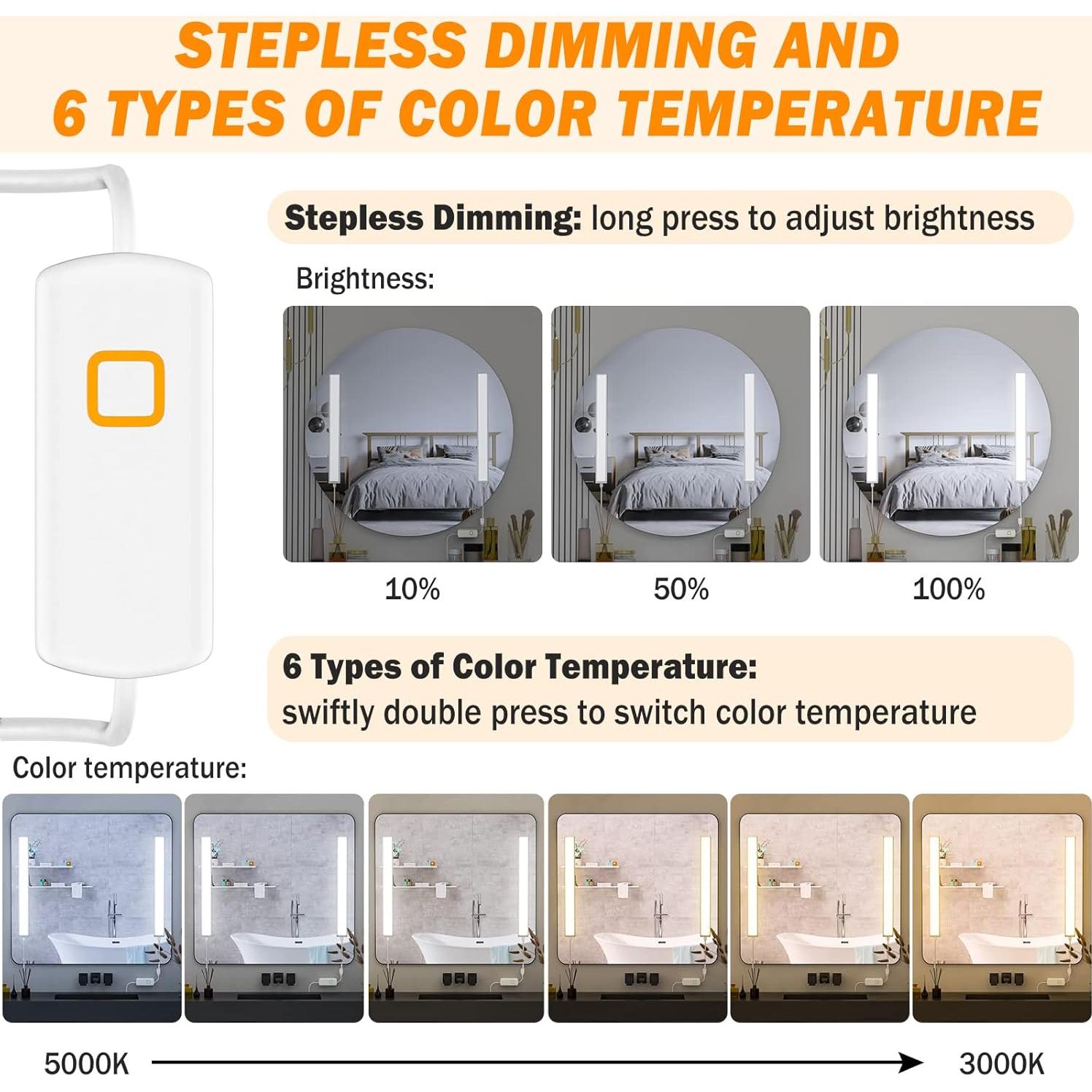 Luz LED de Maquillaje RGH BM101 Regulable USB 5V 32.2cm