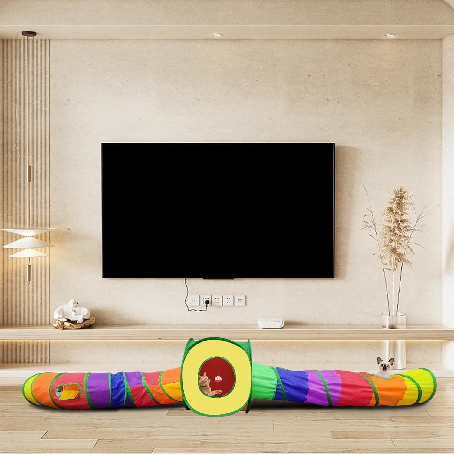 Túnel para Gatos Andiker Cuadrado S Plegable Colorido 50x50 cm