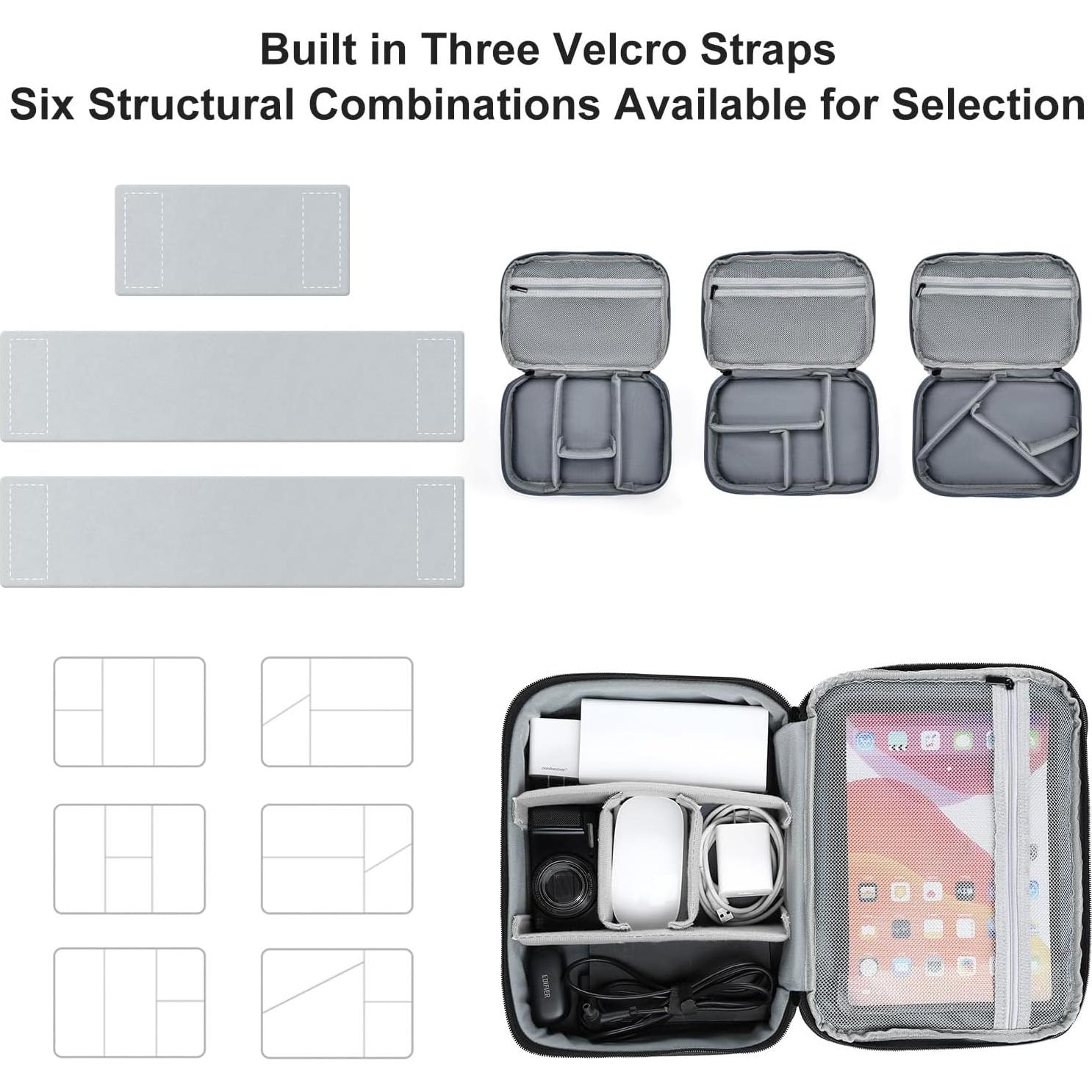 Organizador de Accesorios Electrónicos Miloocul Doble Capa Grande Negro