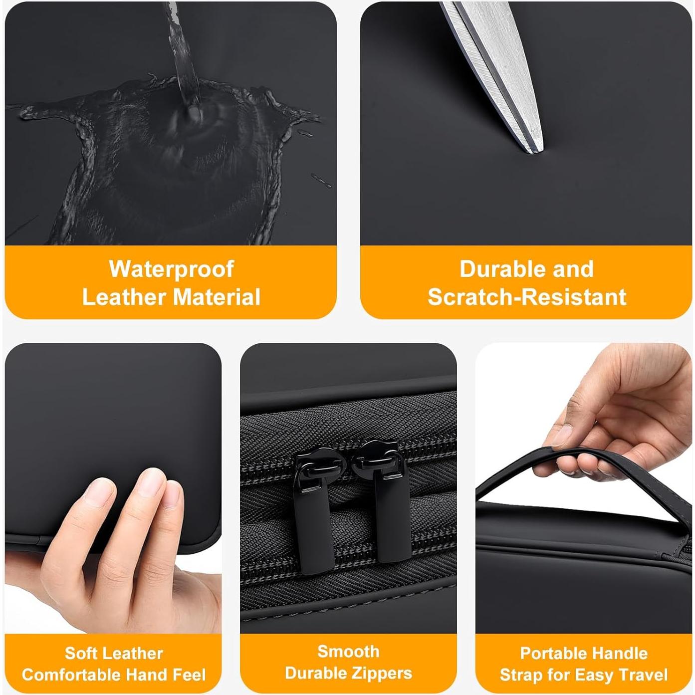 Organizador de Accesorios Electrónicos Miloocul Doble Capa Grande Negro