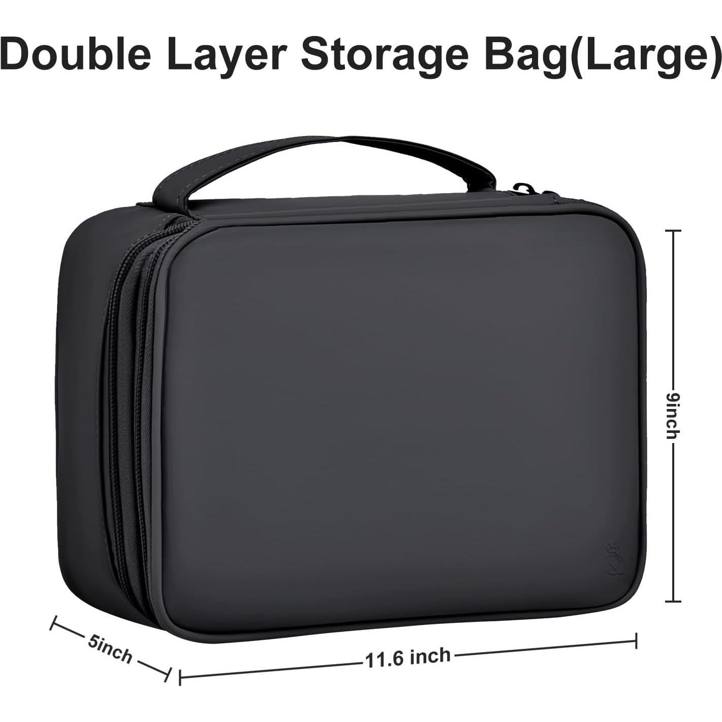 Organizador de Accesorios Electrónicos Miloocul Doble Capa Grande Negro