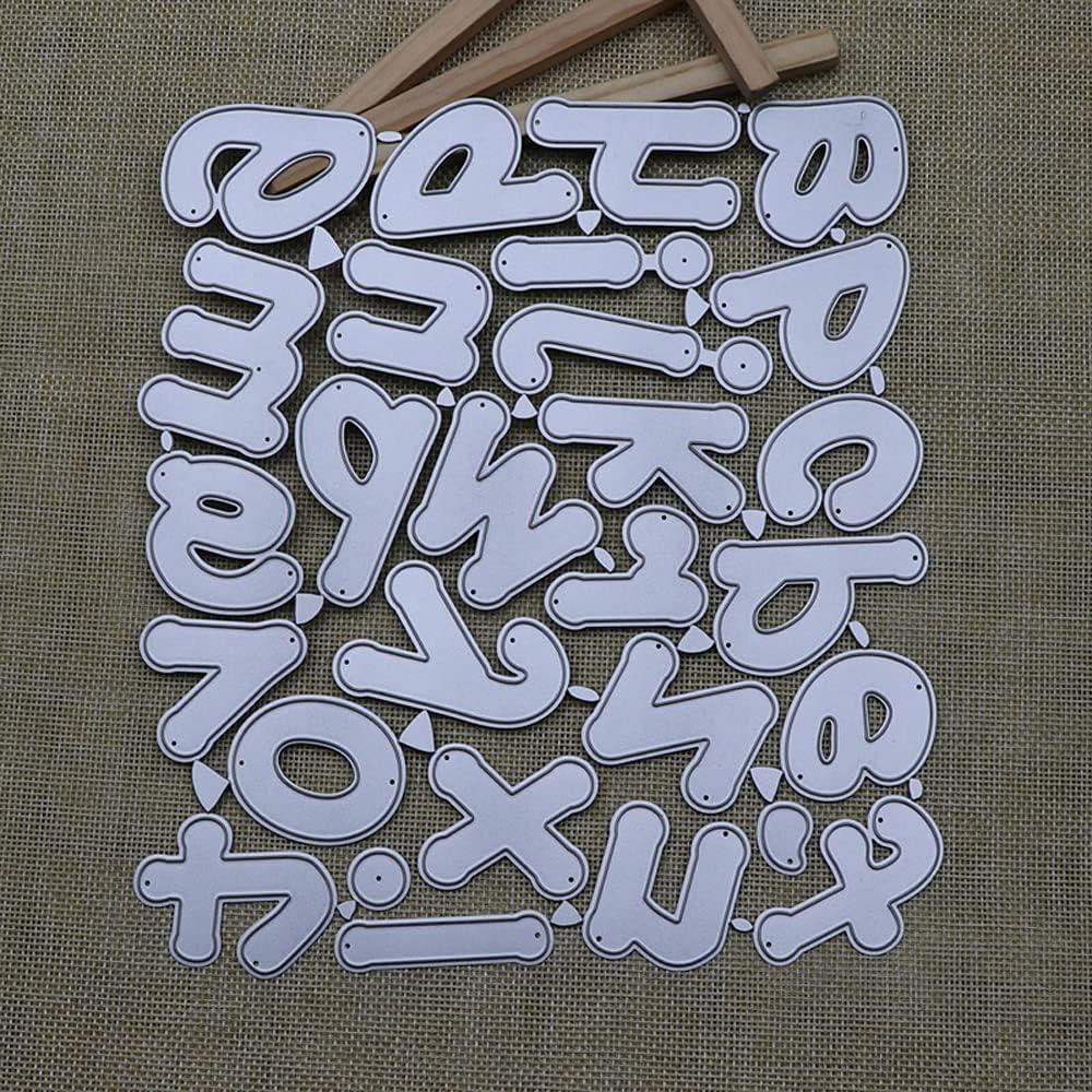 Troqueles de Alfabeto AHOMASH 50mm para Scrapbooking DIY