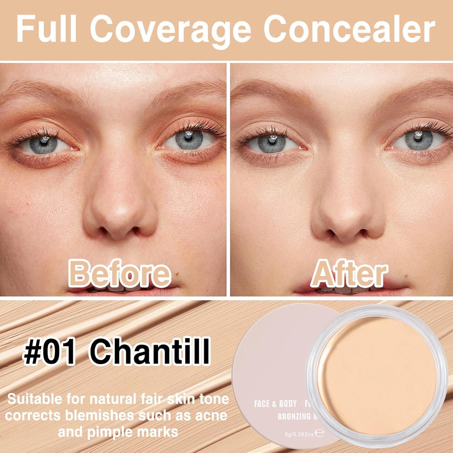 Corrector de Ojeras PERVALA #01 Chantill Cobertura Completa