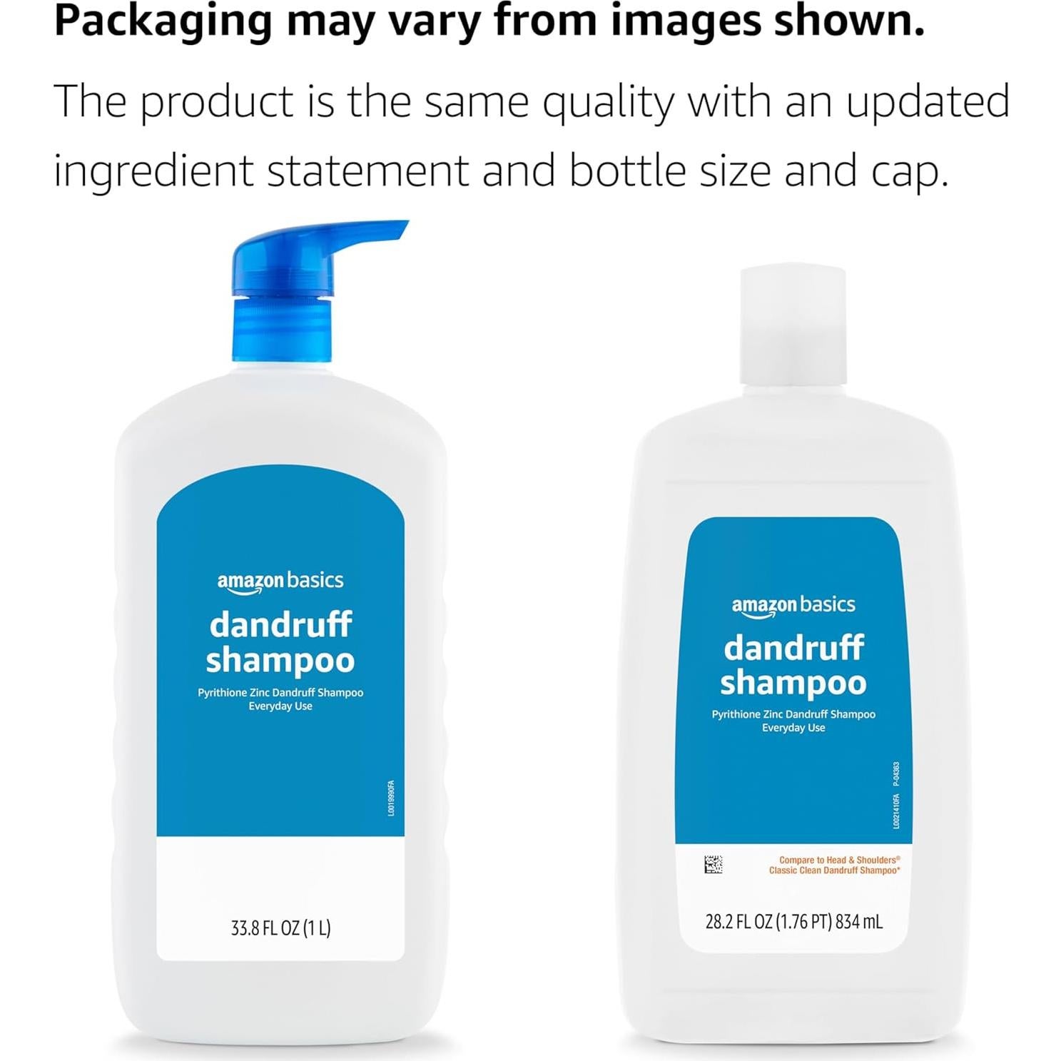 Champú Anticaspa Amazon Basics 0.83L para Cabello Normal a Graso