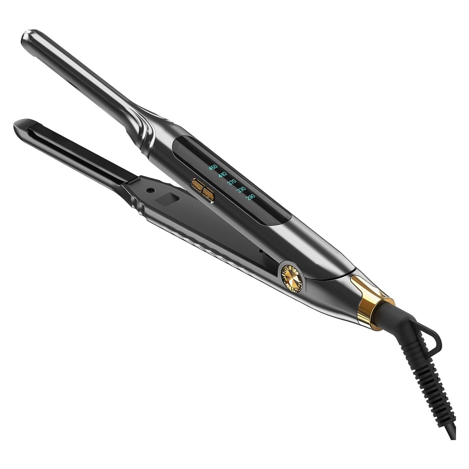 Plancha de Cabello Mini Ficzcfy 0.76 cm Gris, Doble Voltaje