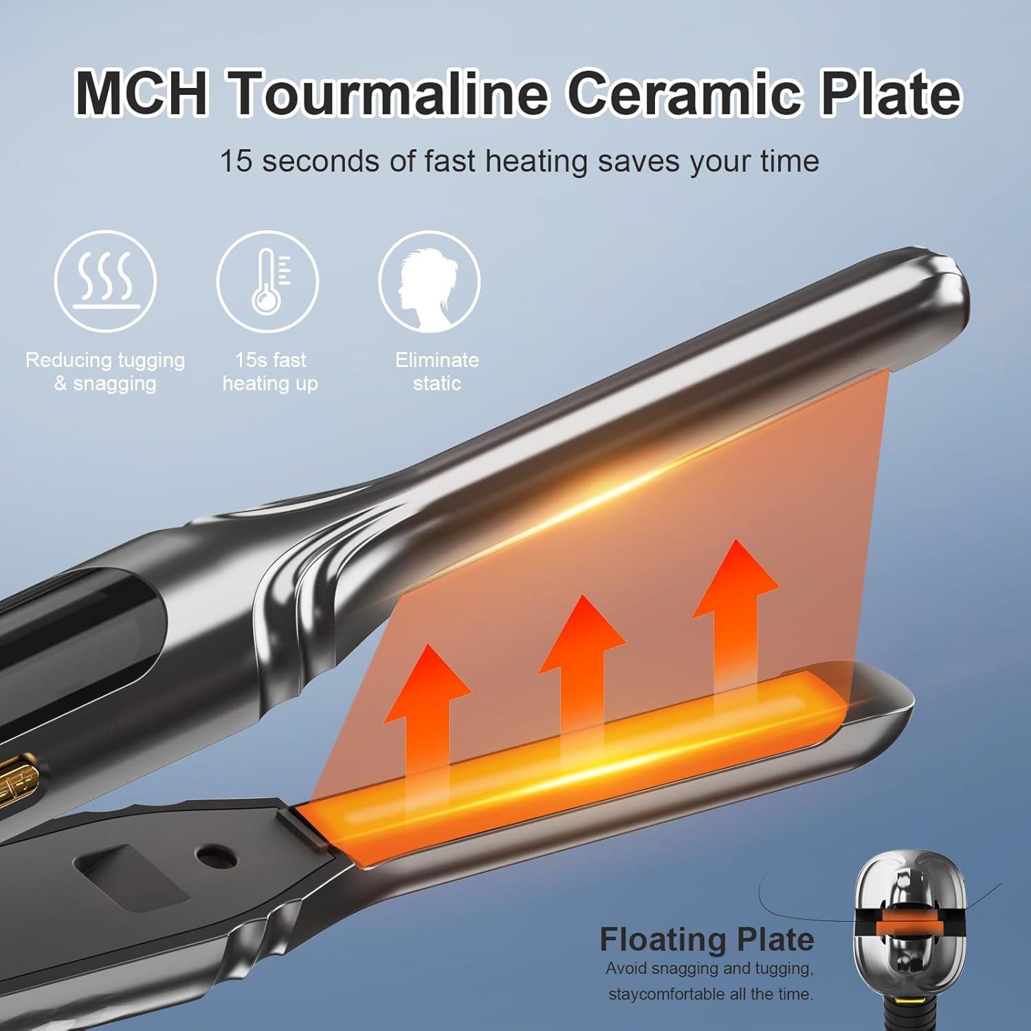 Plancha de Cabello Mini Ficzcfy 0.76 cm Gris, Doble Voltaje