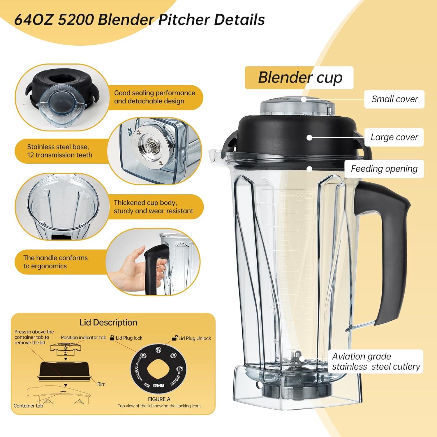 Jarra de Reemplazo Vitamix 64oz TOGJNDLL para Licuadora