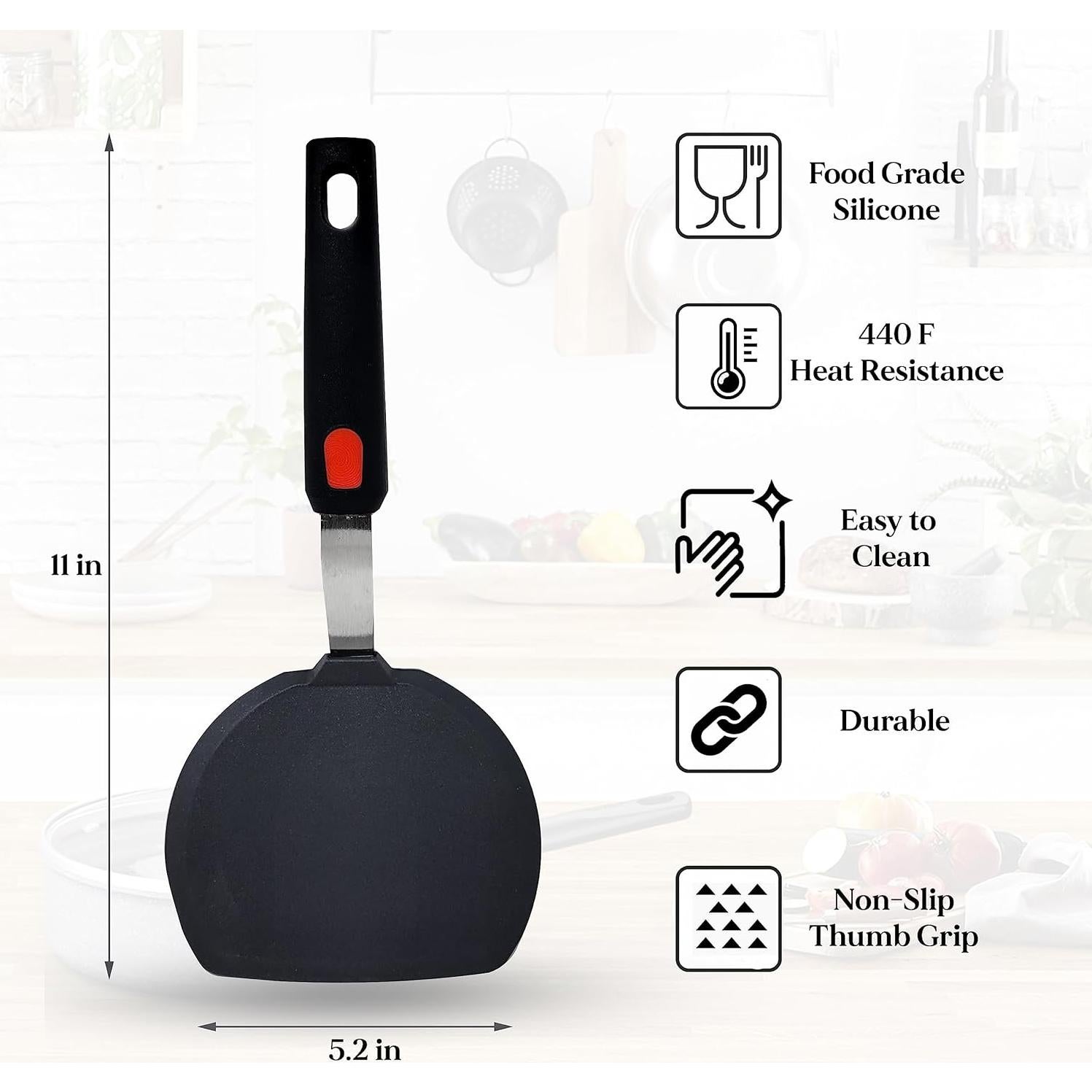 Espátula de Silicona Ancha Dalup para Panqueques 13.2 cm