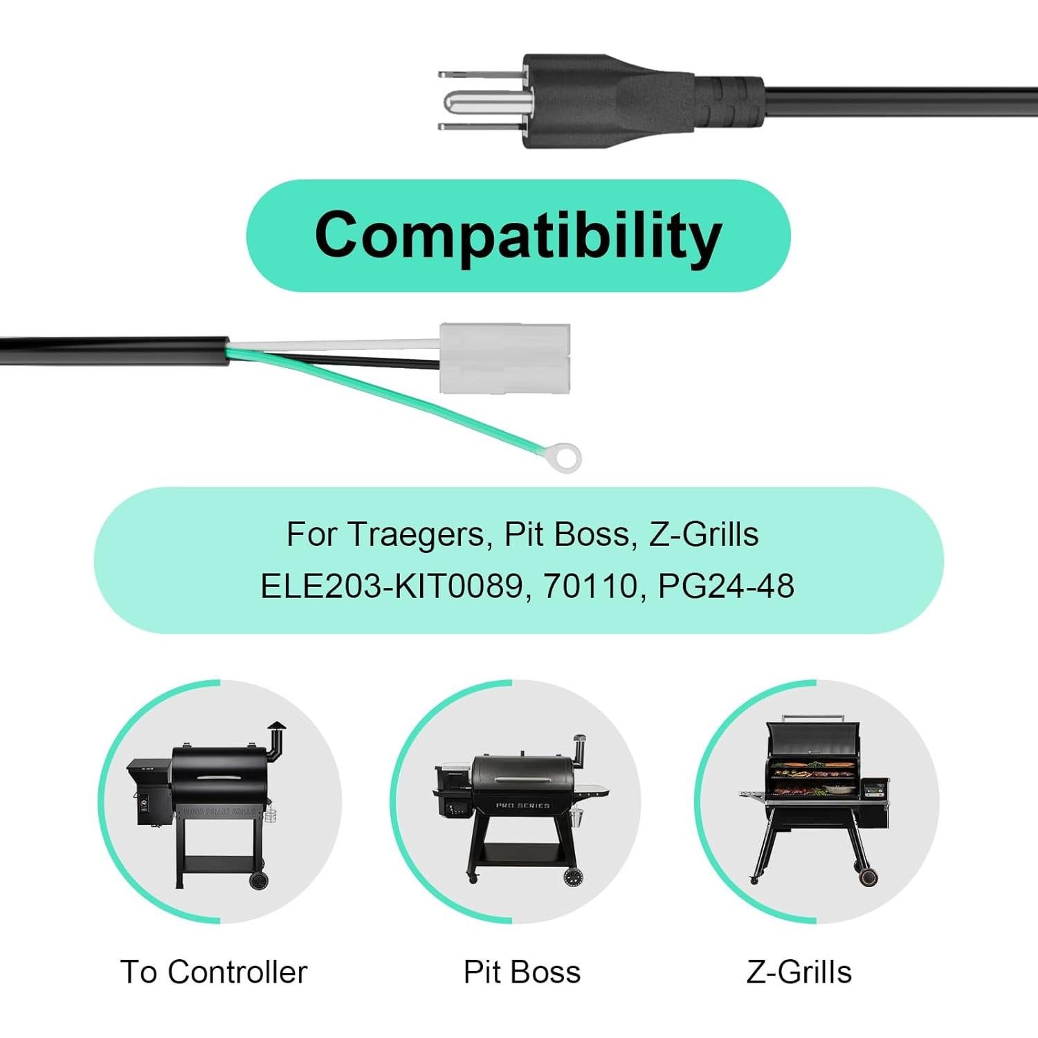 Cable de Reemplazo para Parrillas de Pellet 1.98m Pit Boss Traeger