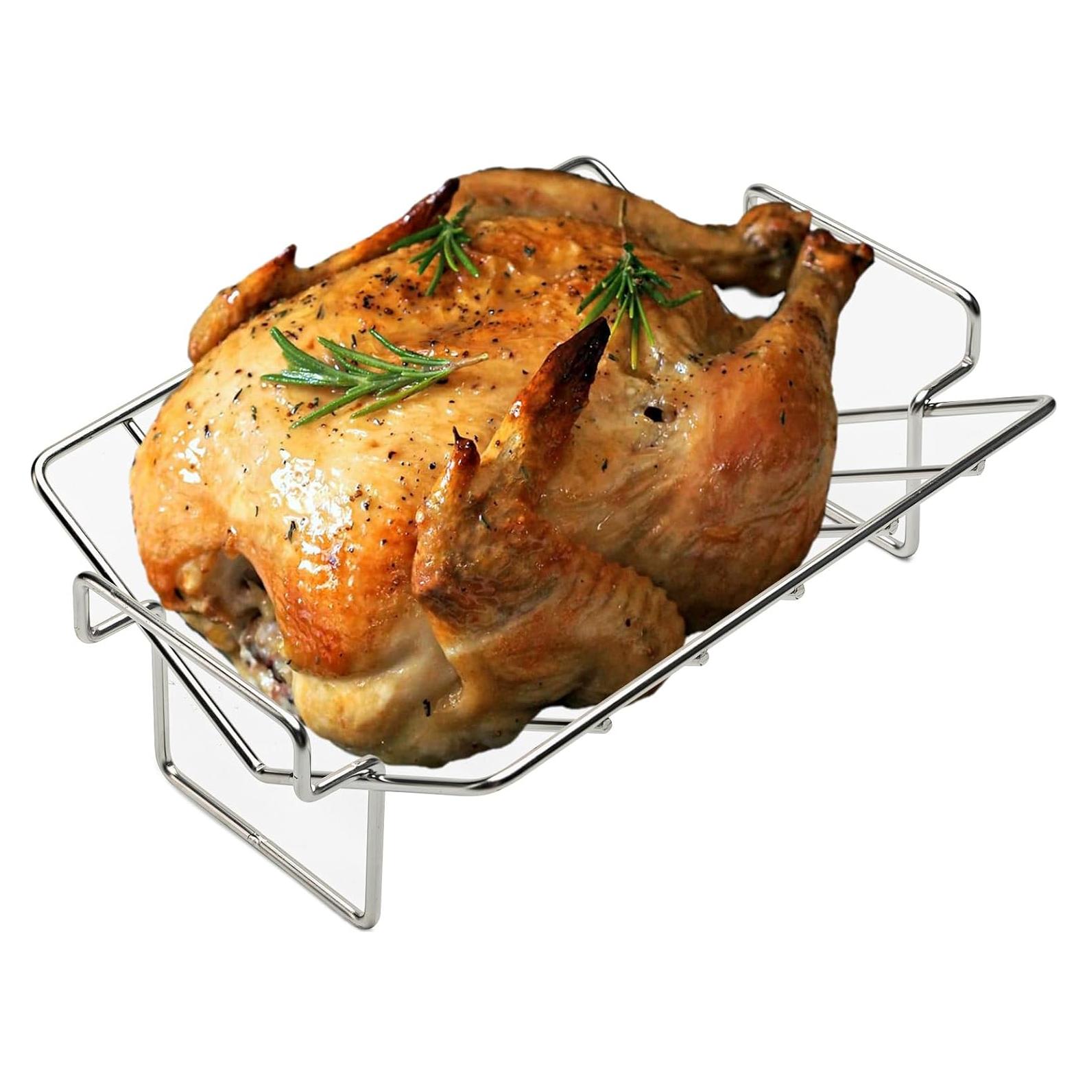 Soporte para Pavo en V BONPAZ de Acero Inoxidable 2 en 1