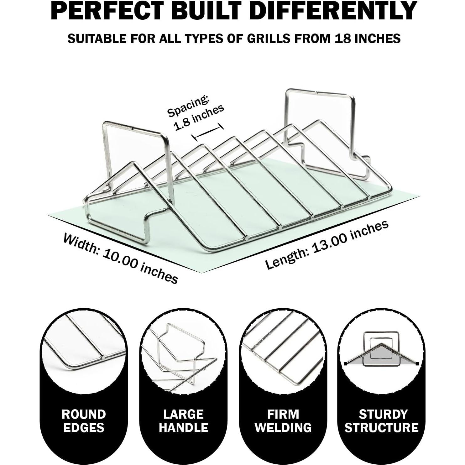 Soporte para Pavo en V BONPAZ de Acero Inoxidable 2 en 1
