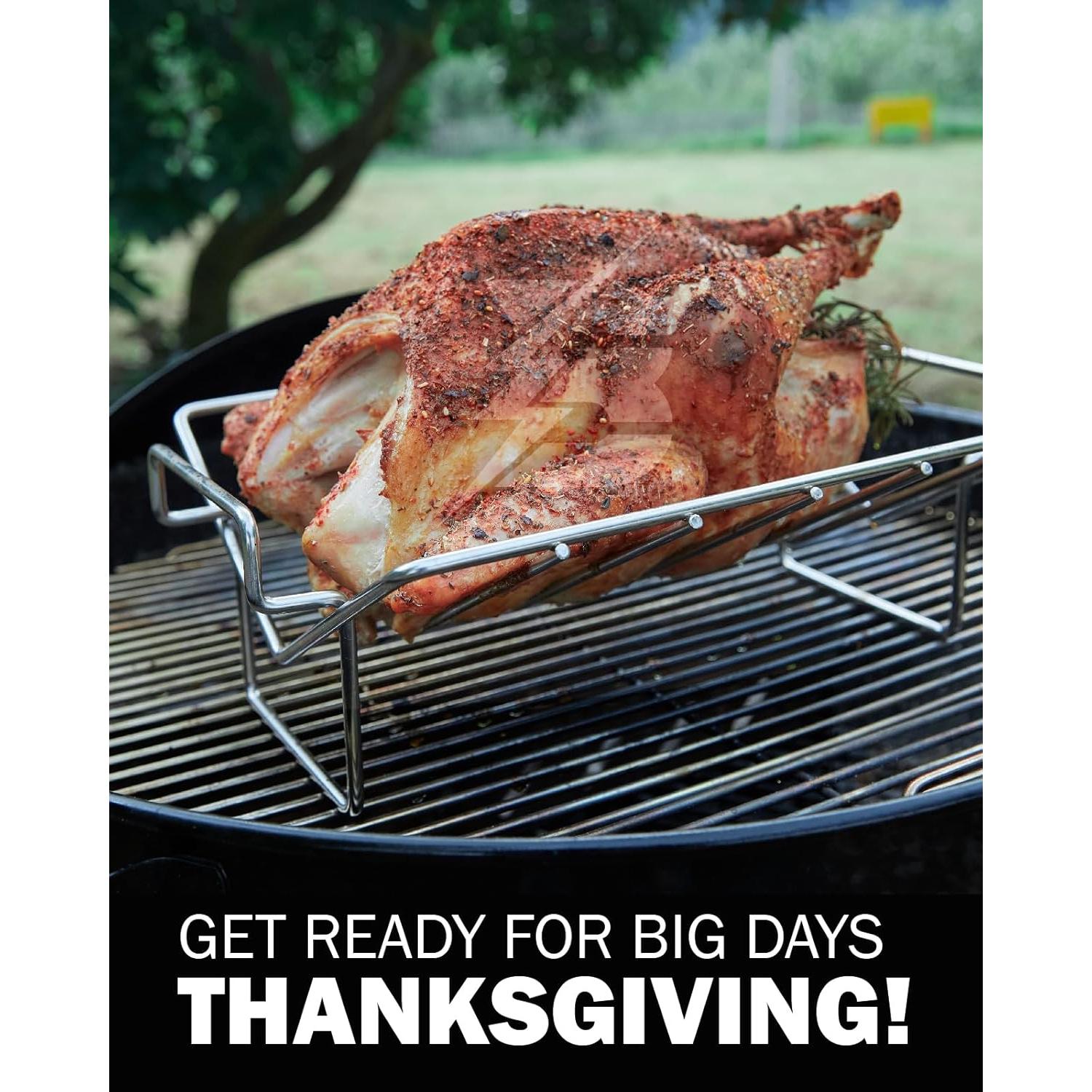 Soporte para Pavo en V BONPAZ de Acero Inoxidable 2 en 1