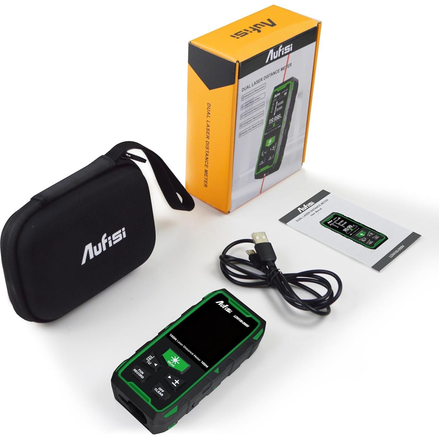 Medidor de Distancia Láser Aufisi LDM100-200M 200m LCD