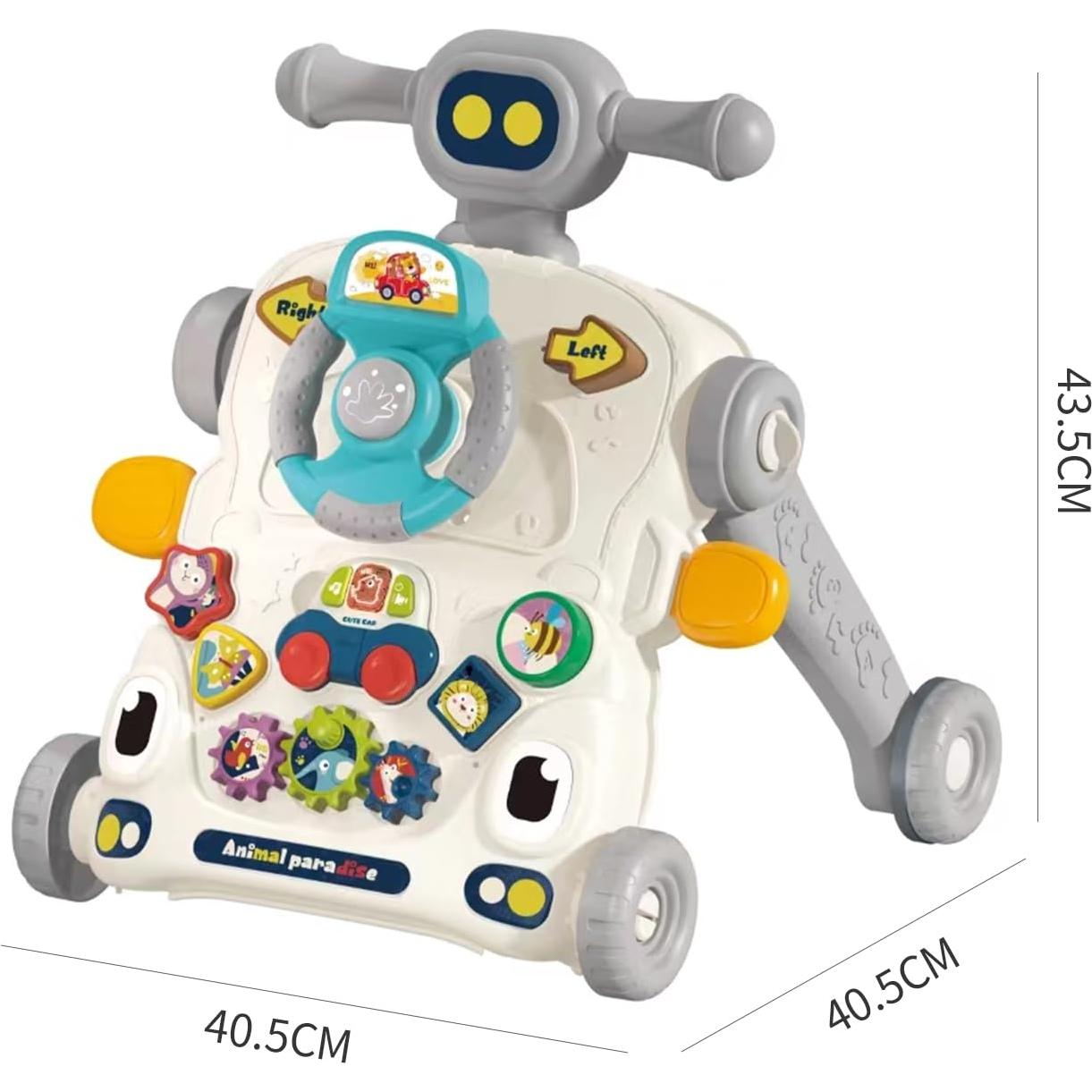 Andador 3 en 1 para Bebés Gris - Mesa de Juegos y Juguete