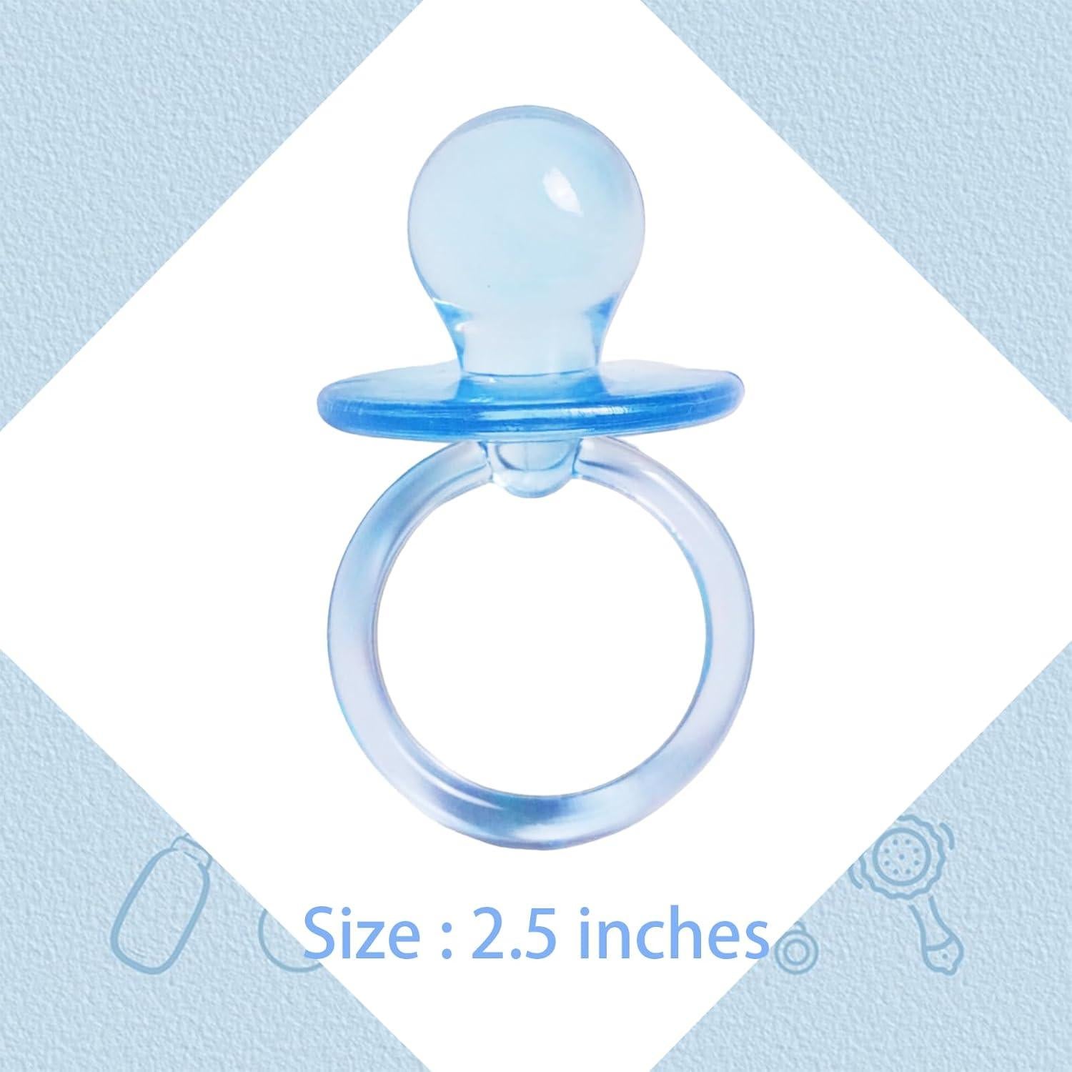 Chupetes Acrílicos Azules Adorox 36 Piezas 6.35 cm