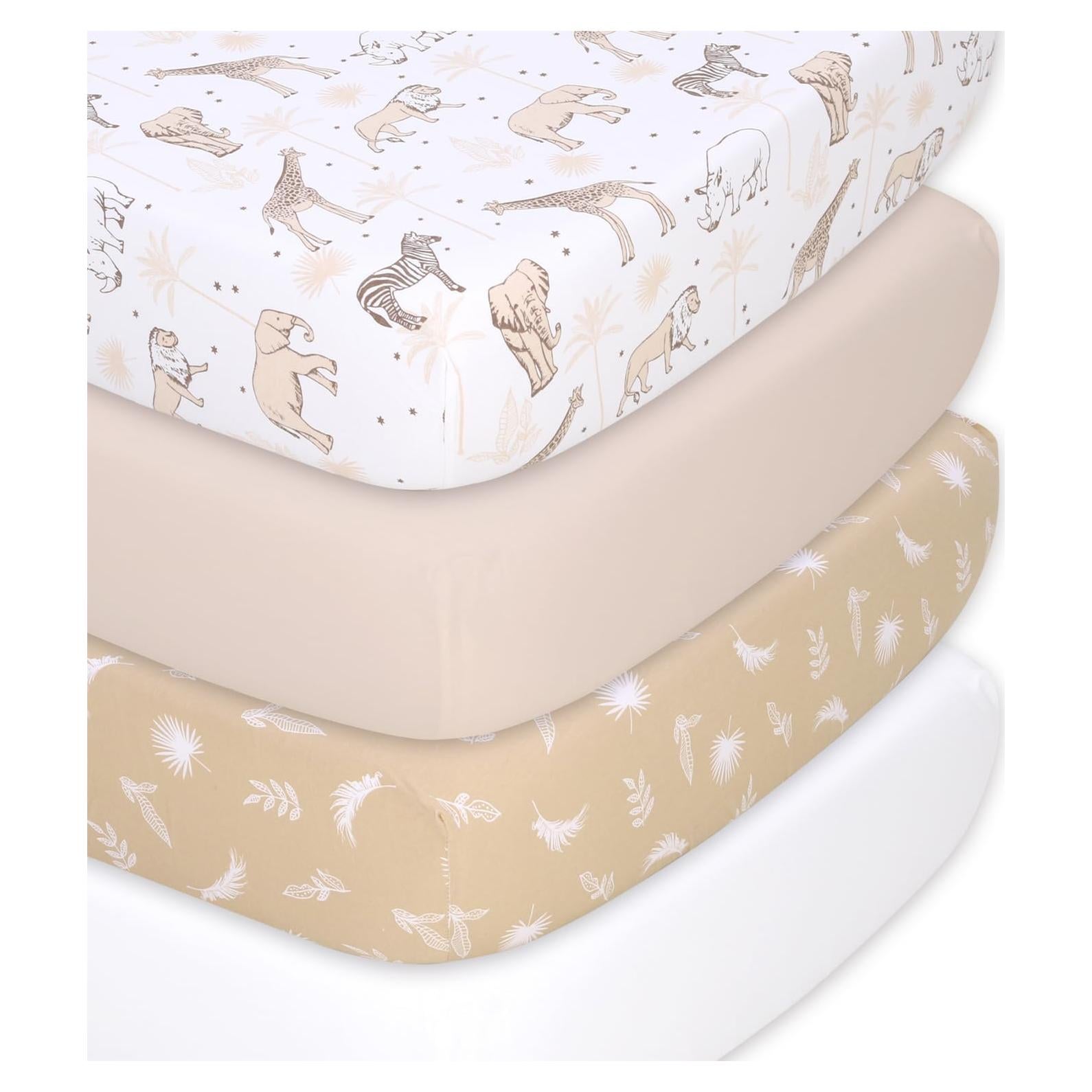 Juego de Sábanas Ajustadas Cuna 4 Piezas The Peanutshell Safari