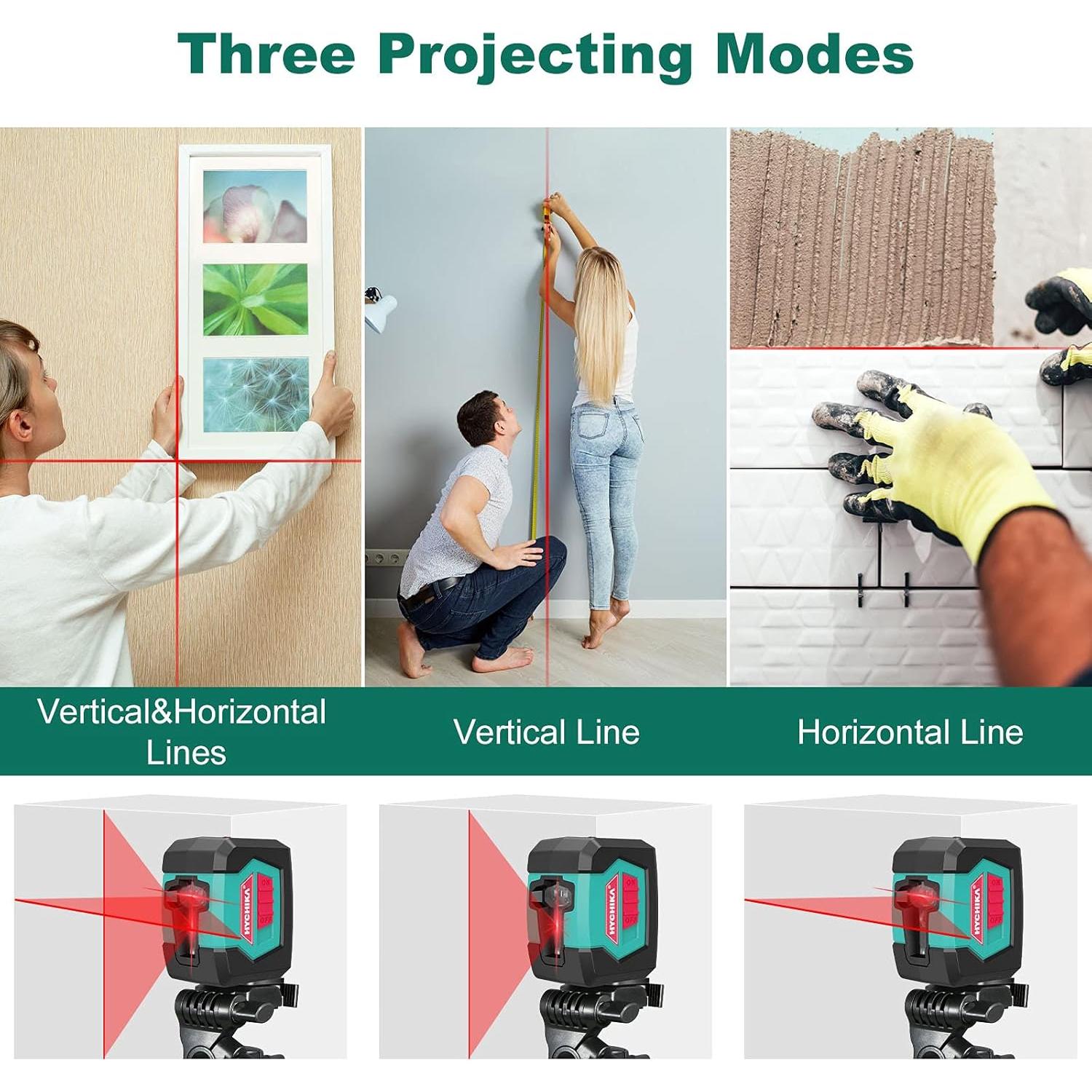 Nivel Láser HYCHIKA 50 Pies Autonivelante Rojo