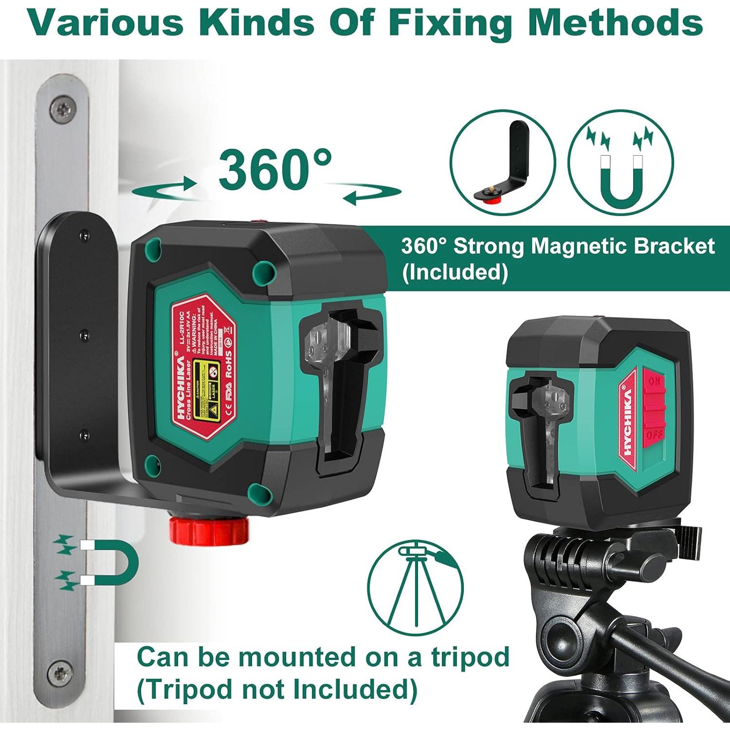 Nivel Láser HYCHIKA 50 Pies Autonivelante Rojo
