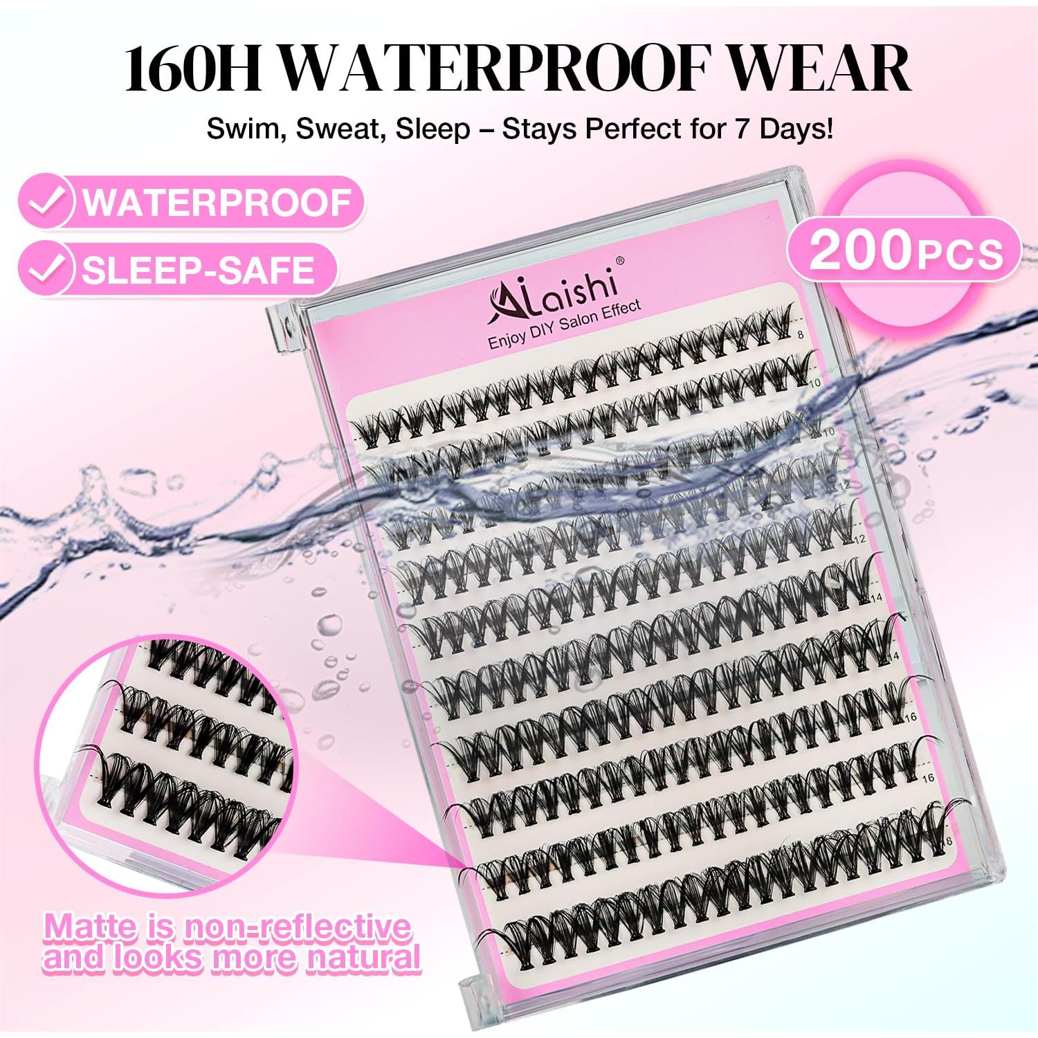 Pestañas Autoadhesivas AILAISHI 200pcs 8-18mm D Curl