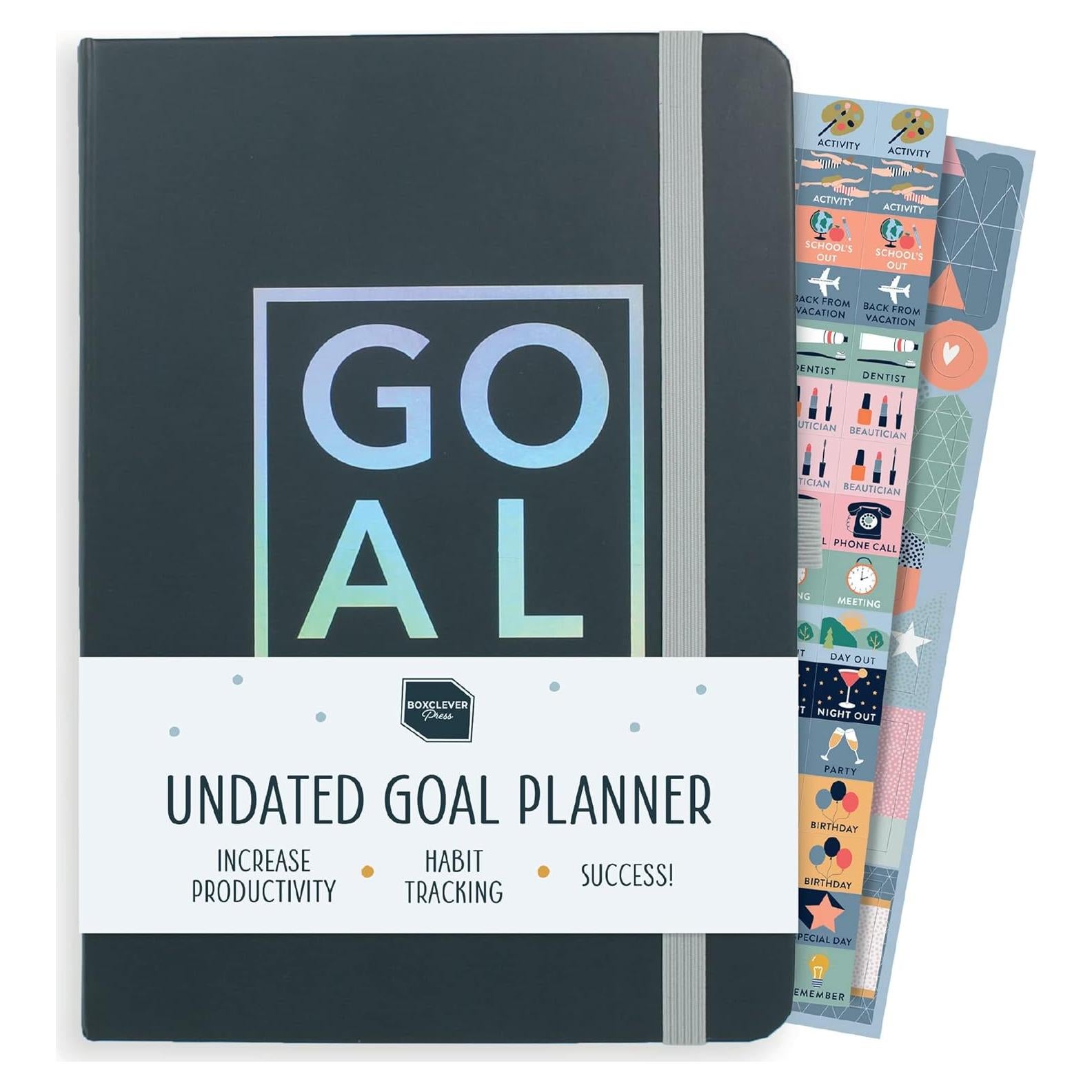 Planificador de Metas Boxclever Press A5 Iridescente 12 Meses