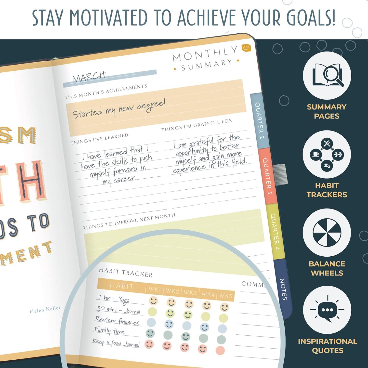 Planificador de Metas Boxclever Press A5 Iridescente 12 Meses