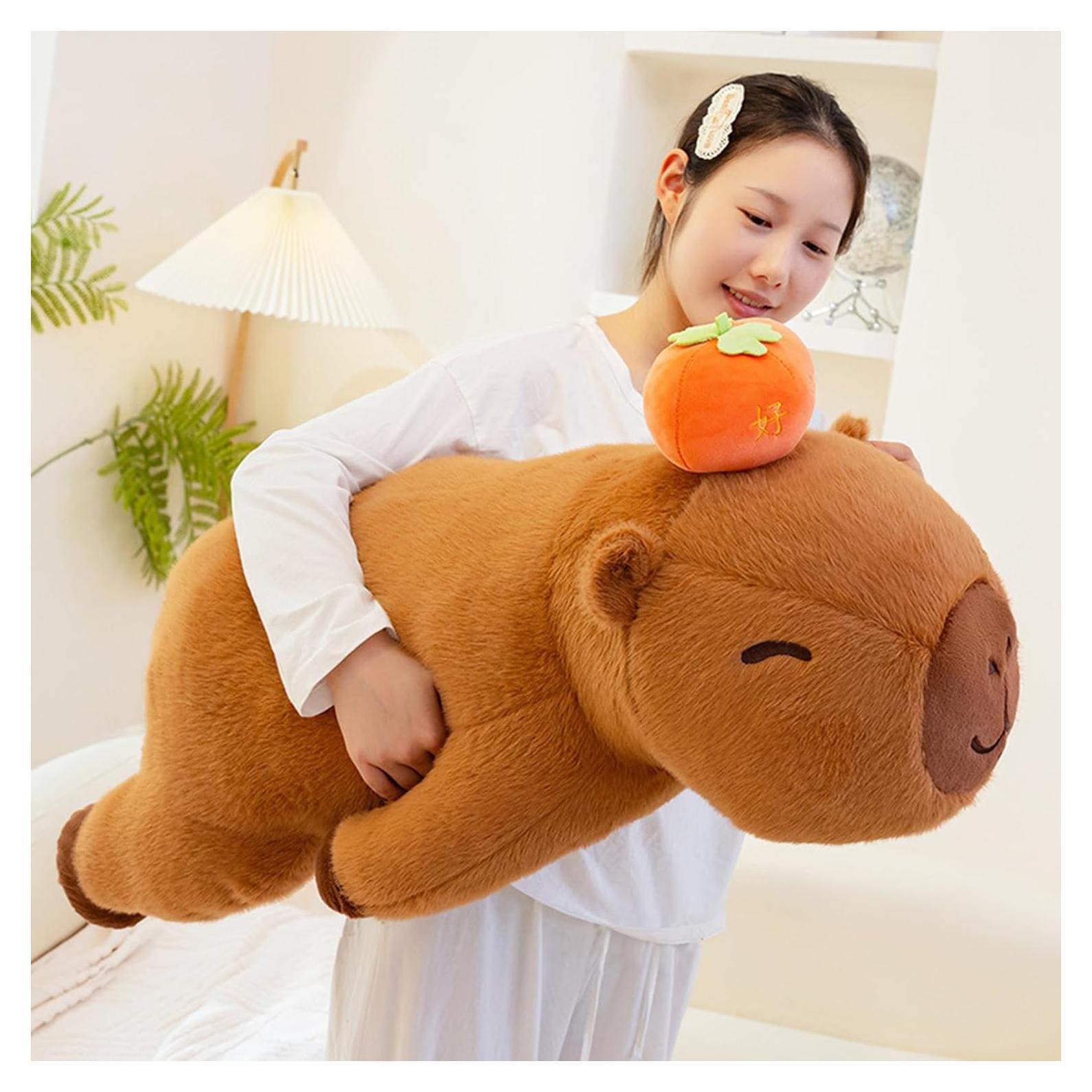 Peluche Capibara de Persimón 60 cm PEACH CAT Regalo Niño