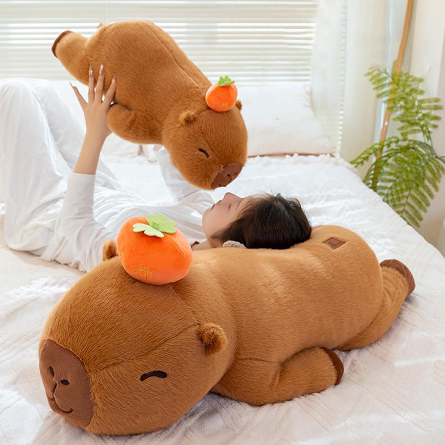 Peluche Capibara de Persimón 60 cm PEACH CAT Regalo Niño