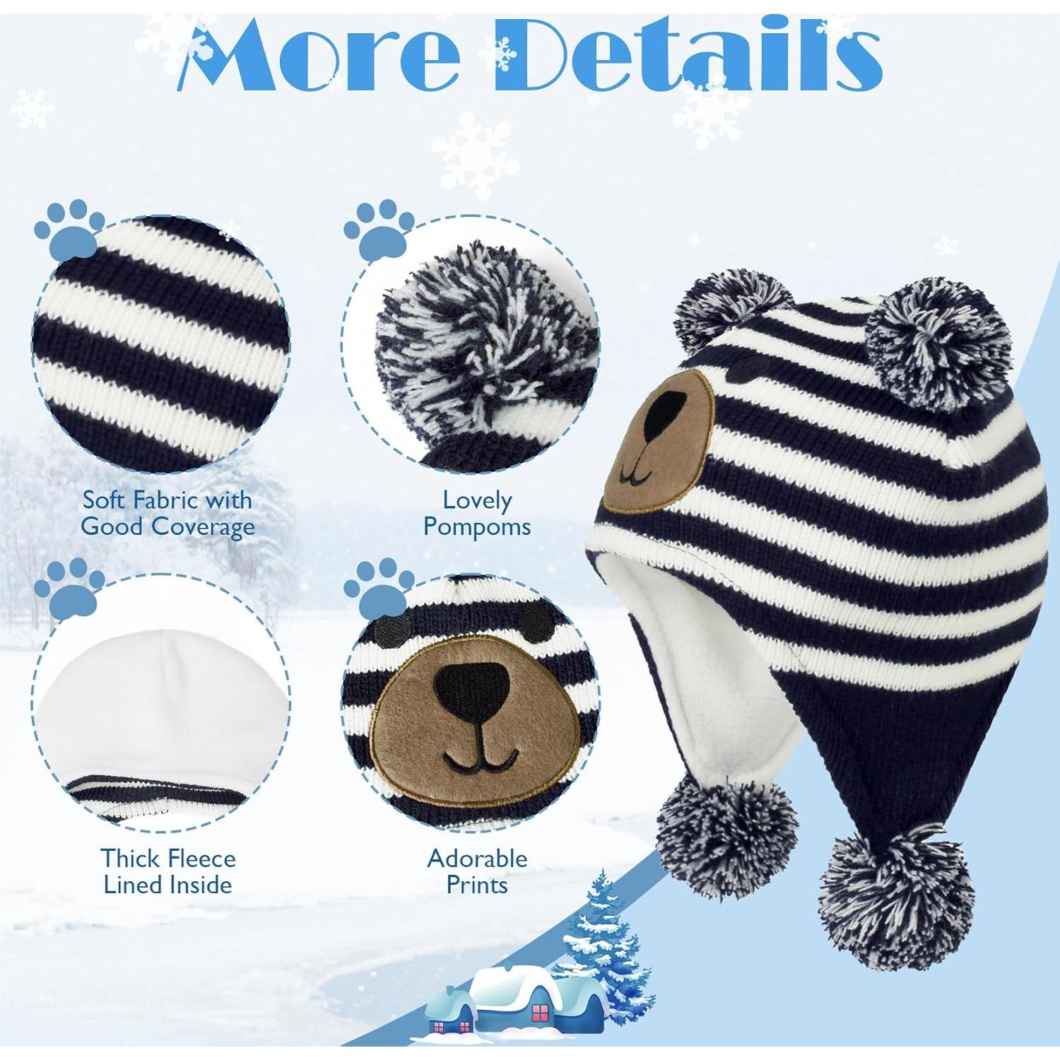 Gorro de invierno para bebé Century Star forrado polar 0-12 meses