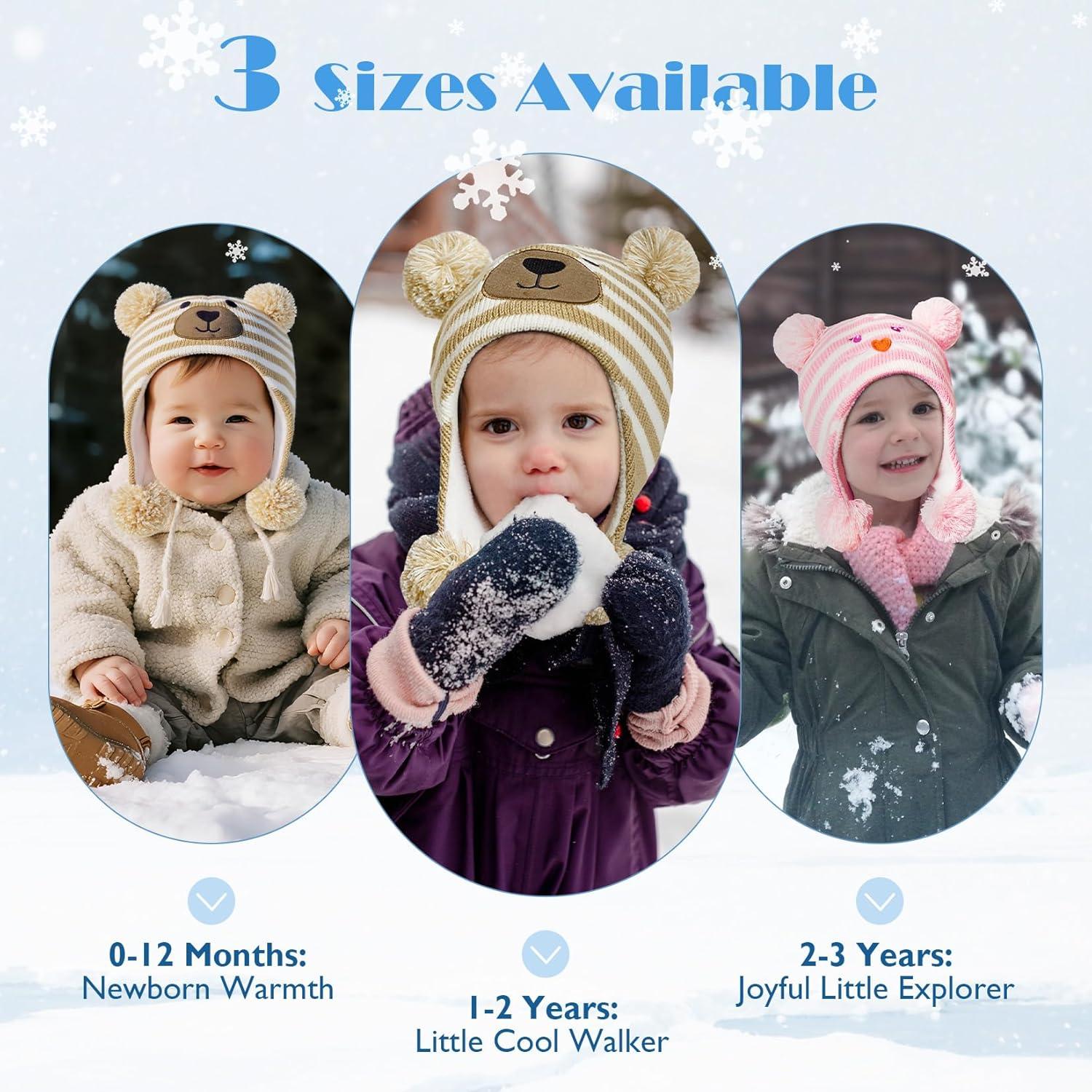 Gorro de invierno para bebé Century Star forrado polar 0-12 meses