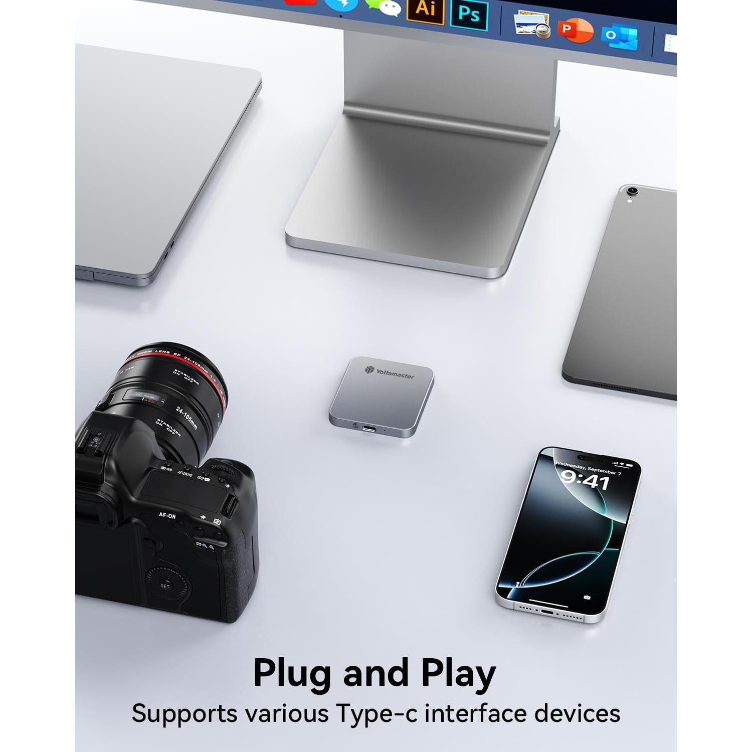 Yottamaster SSD Externo Magnético 512GB USB 3.2 2000MB/s