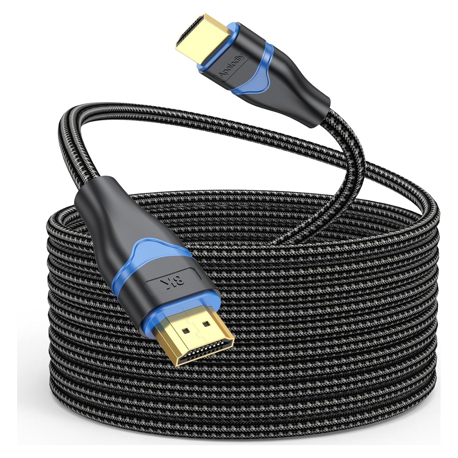 Cable HDMI 8K ApoJodly 4.57m Ultra Alta Velocidad 48Gbps